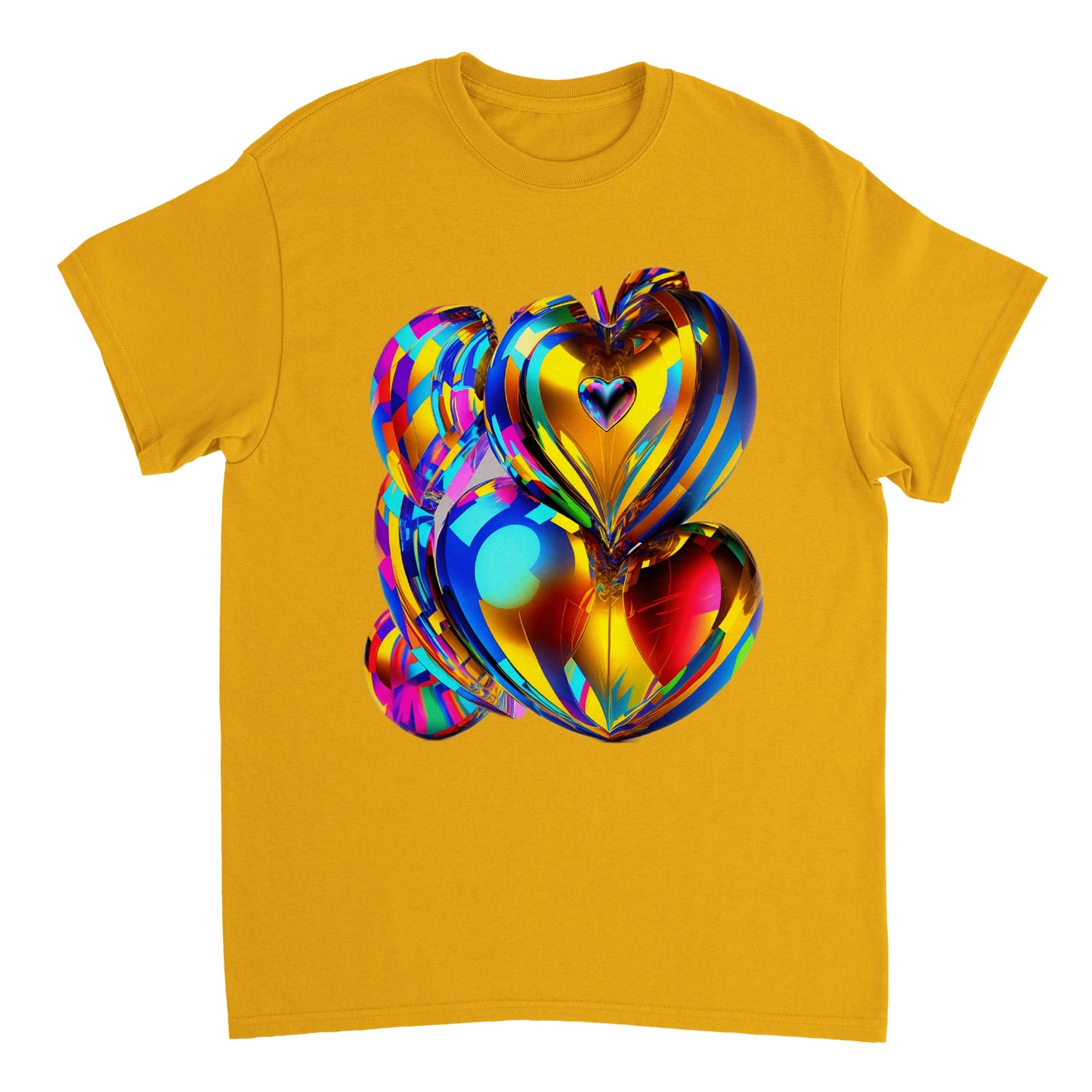 Love Heart - Heavyweight Unisex Crewneck T-shirt 5