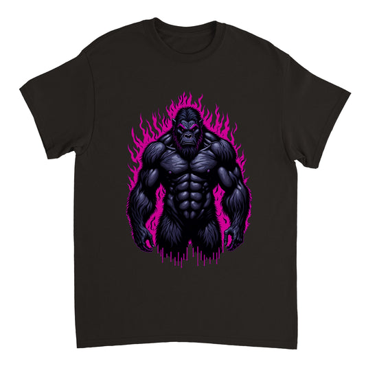 3D Bigfoot Art - Heavyweight Unisex Crewneck T-shirt 24