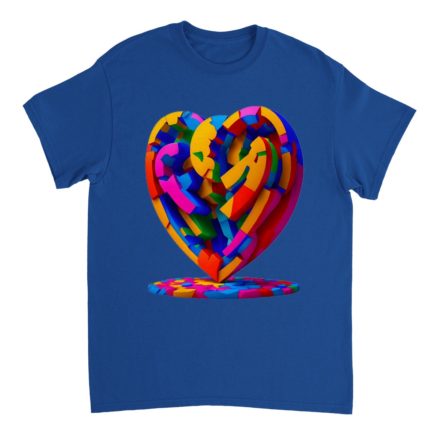 Love Heart - Heavyweight Unisex Crewneck T-shirt 14