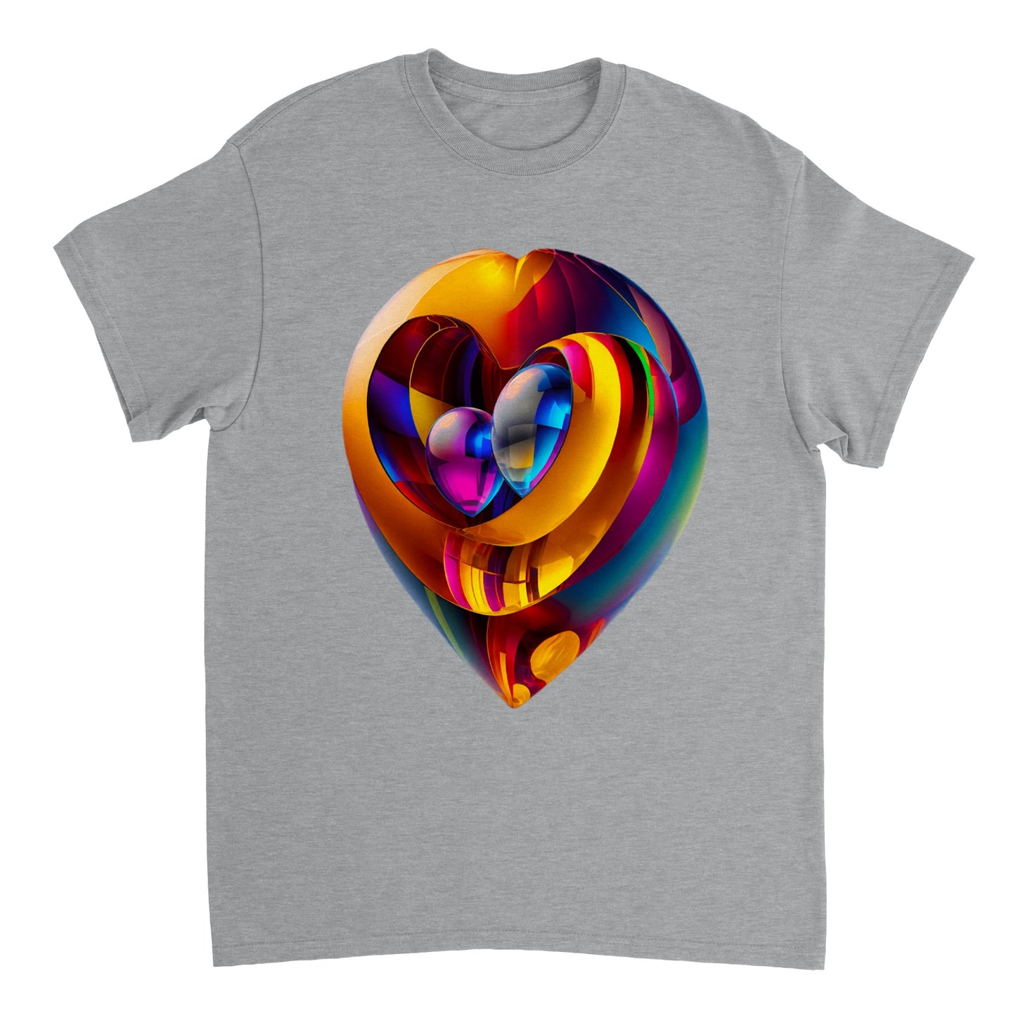 Love Heart - Heavyweight Unisex Crewneck T-shirt 45