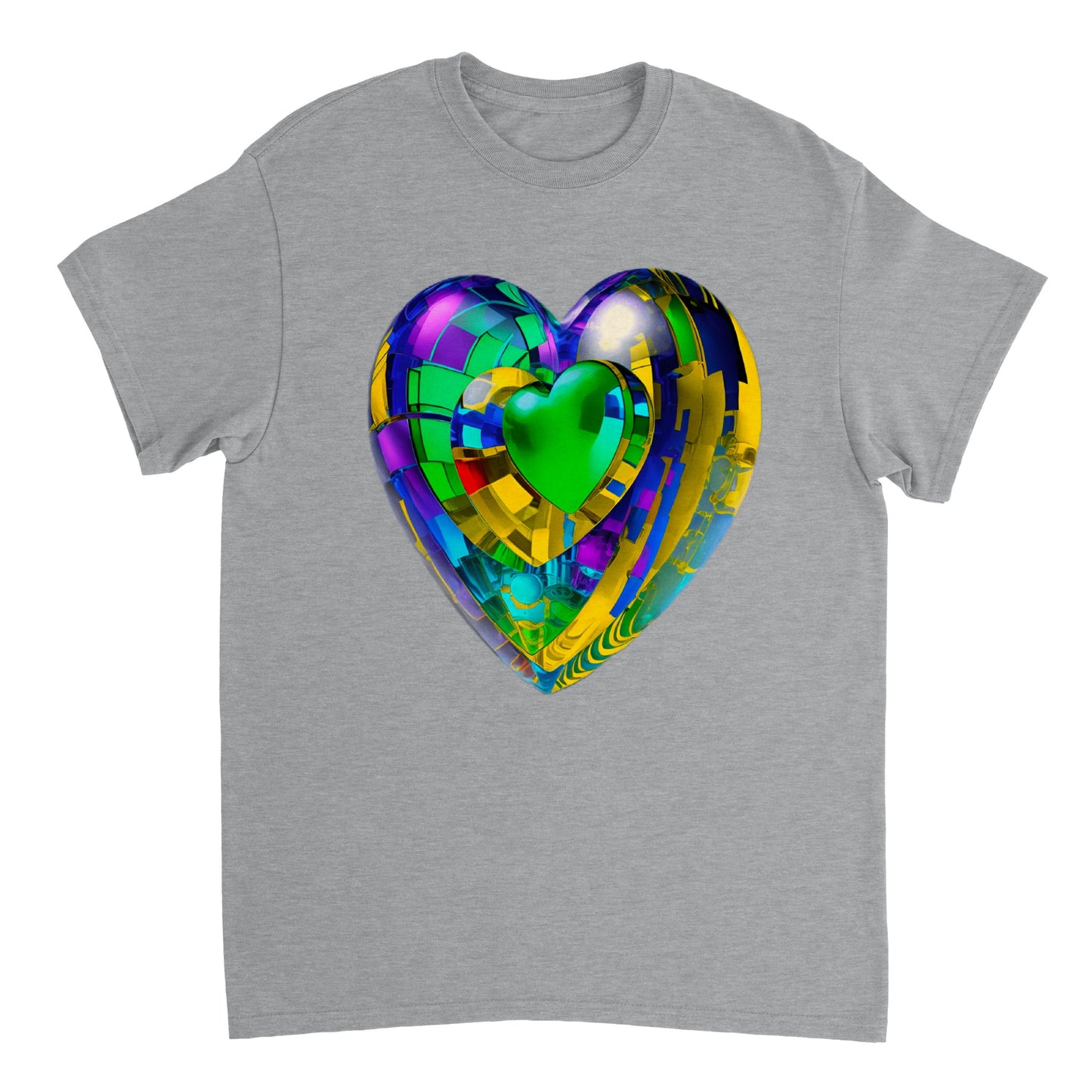 Love Heart - Heavyweight Unisex Crewneck T-shirt 32