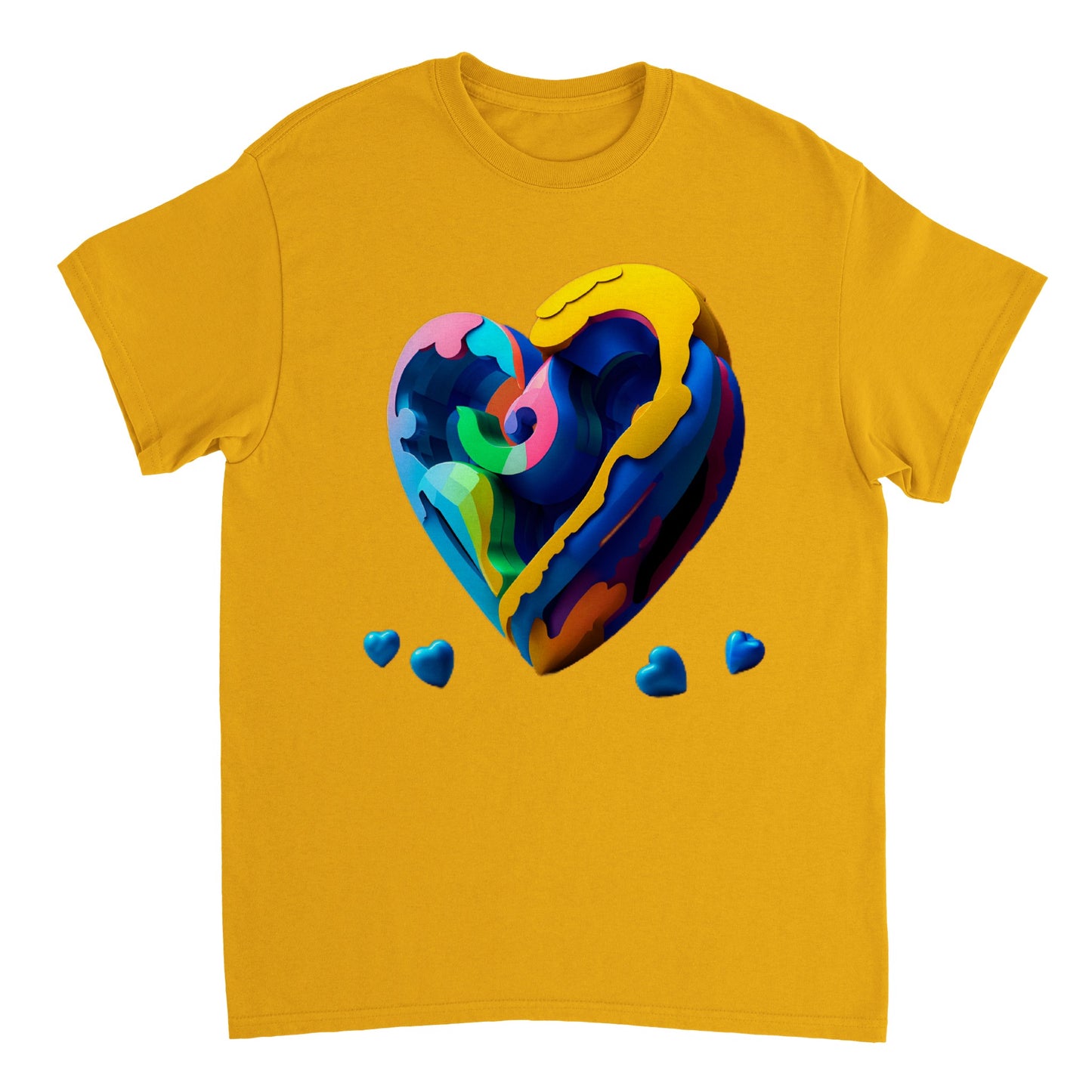 Love Heart - Heavyweight Unisex Crewneck T-shirt 23