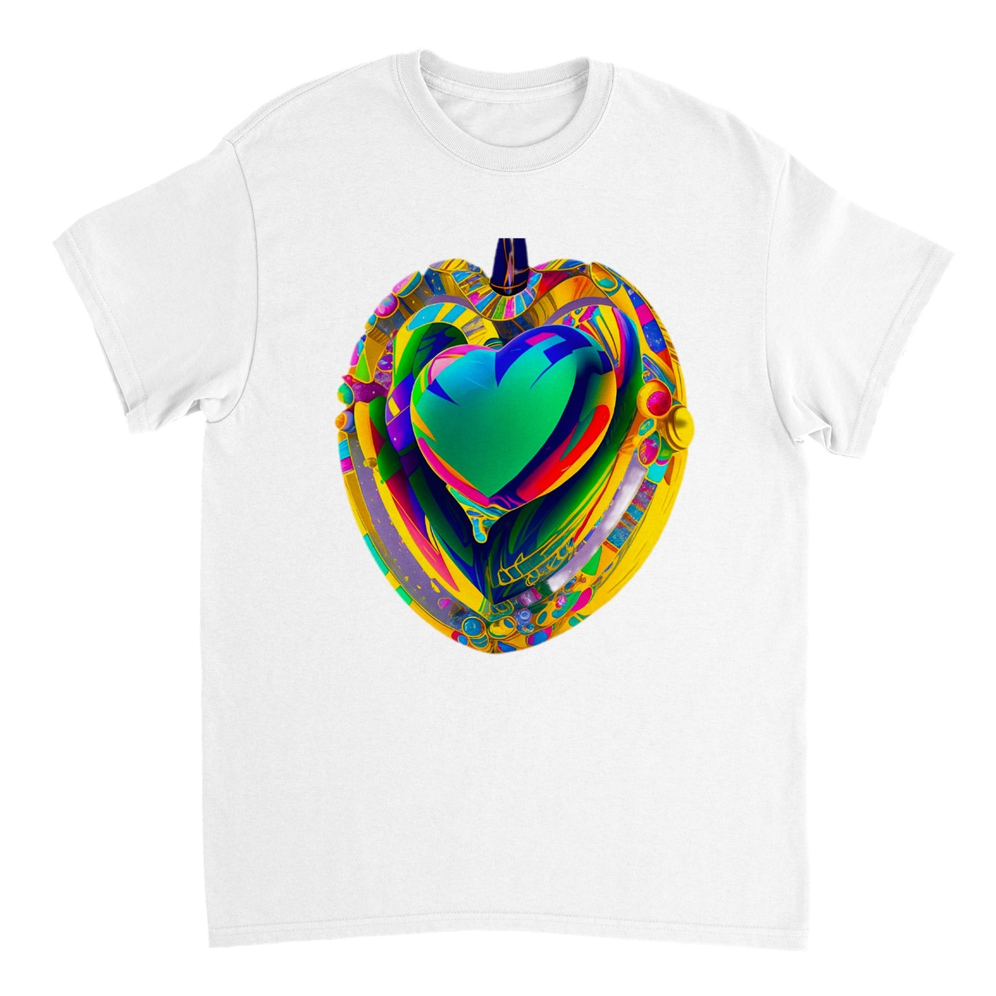 Love Heart - Heavyweight Unisex Crewneck T-shirt 77