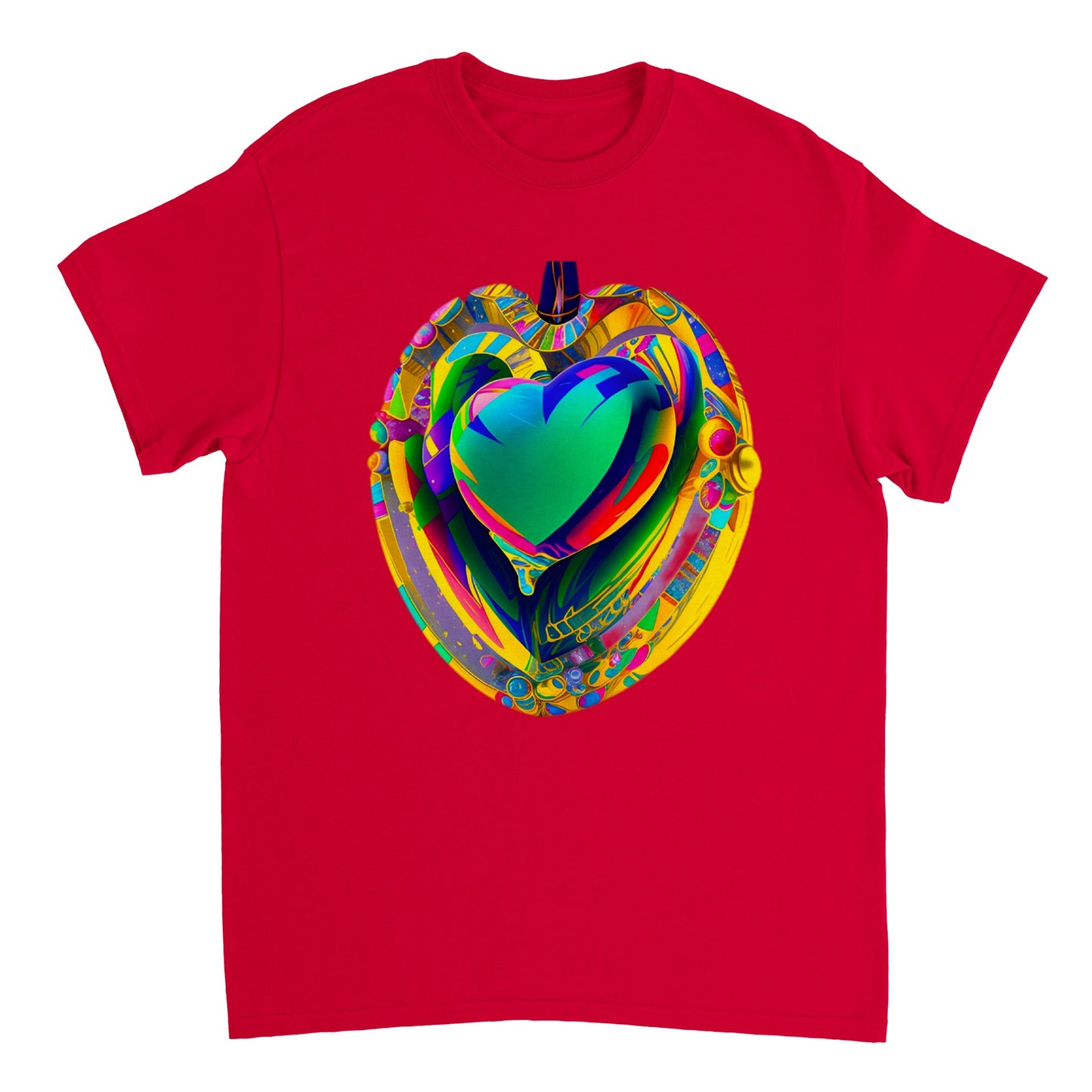 Love Heart - Heavyweight Unisex Crewneck T-shirt 77