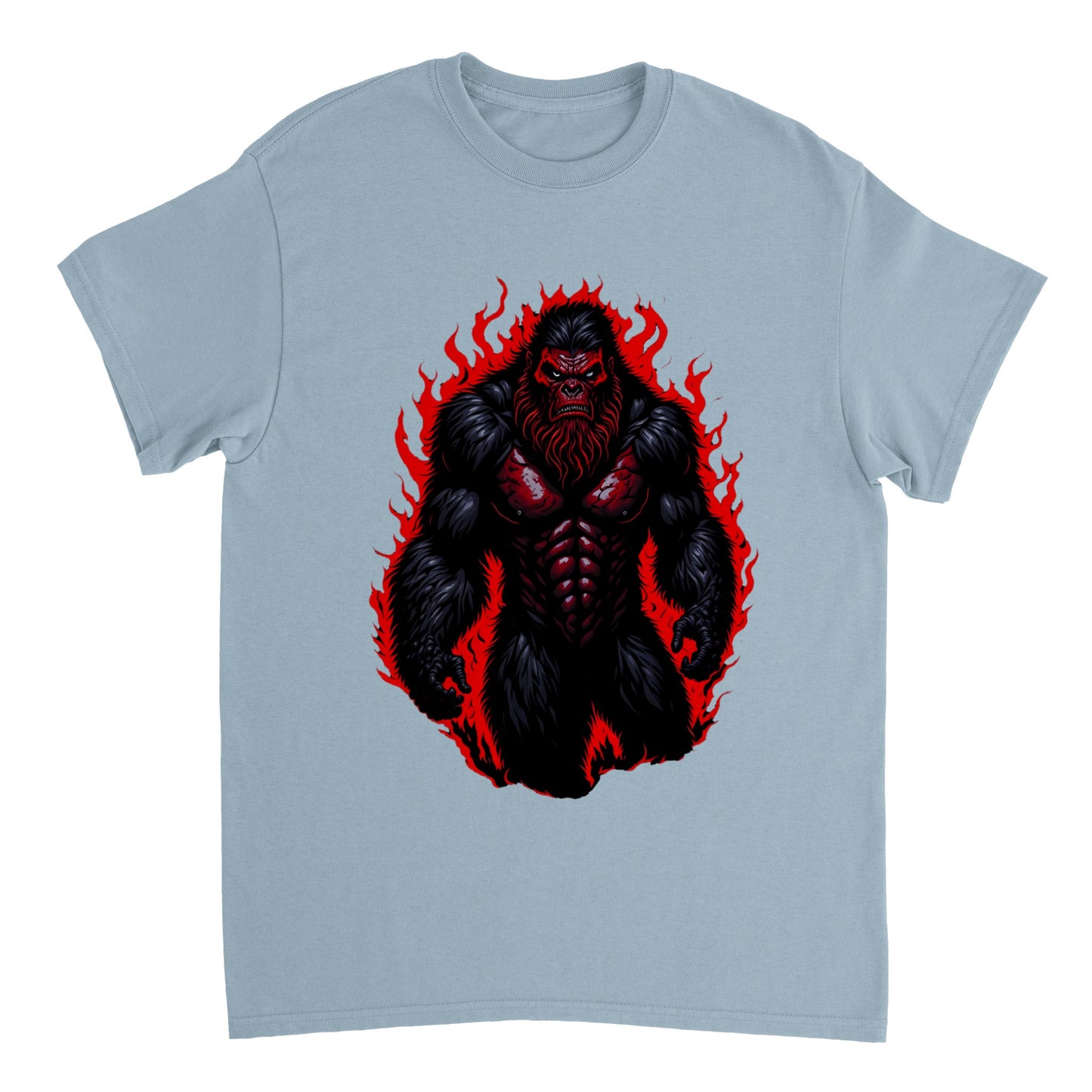 3D Bigfoot Art - Heavyweight Unisex Crewneck T-shirt 9