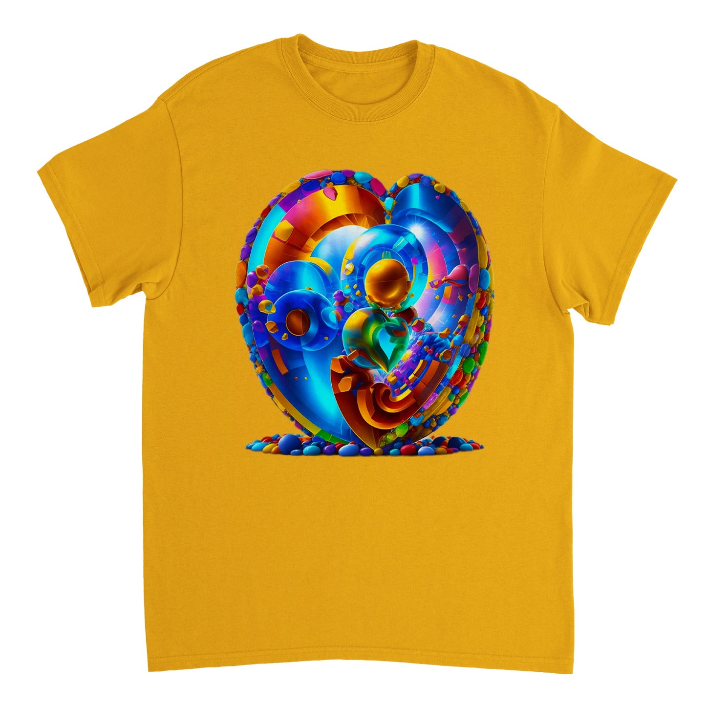 Love Heart - Heavyweight Unisex Crewneck T-shirt 9