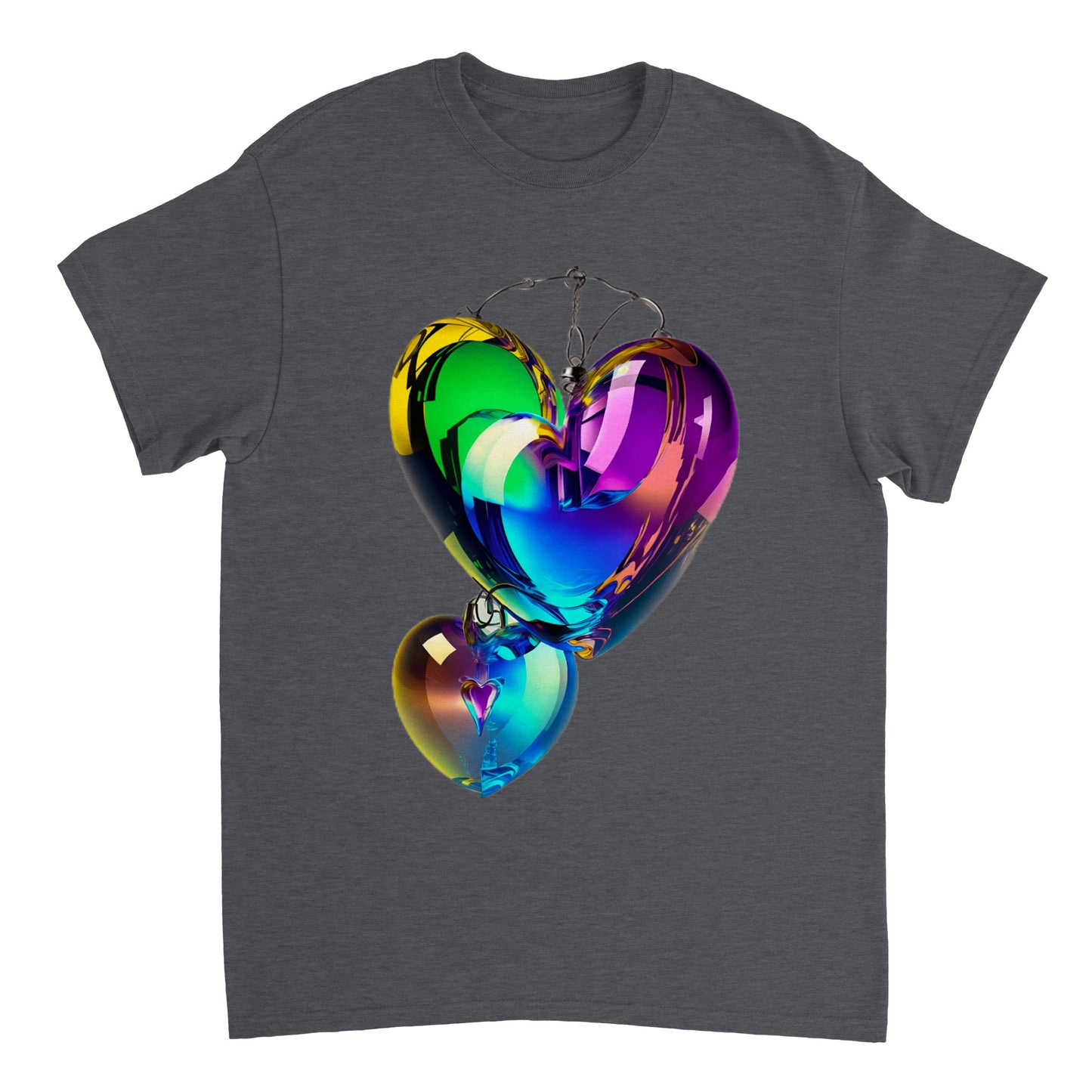 Love Heart - Heavyweight Unisex Crewneck T-shirt 4