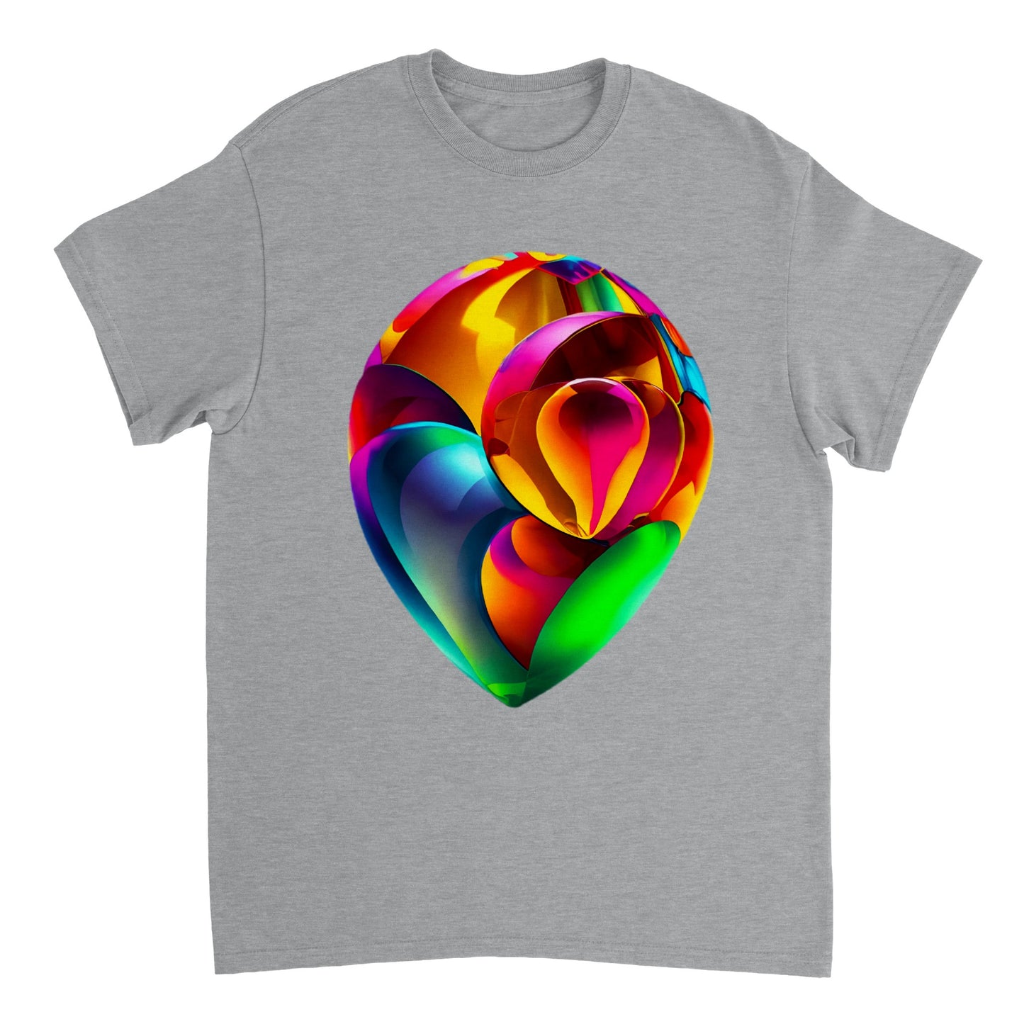 Love Heart - Heavyweight Unisex Crewneck T-shirt 100