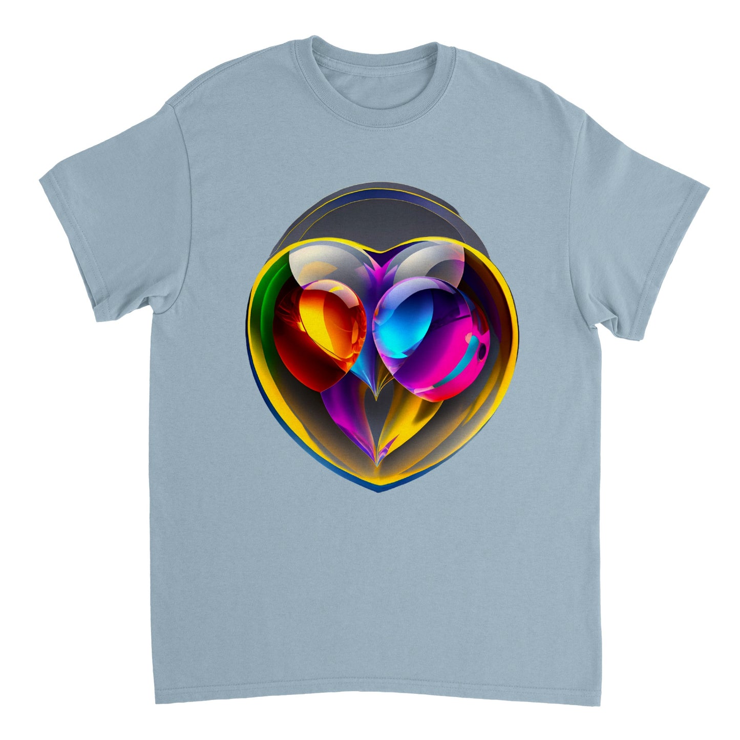 Love Heart - Heavyweight Unisex Crewneck T-shirt 15