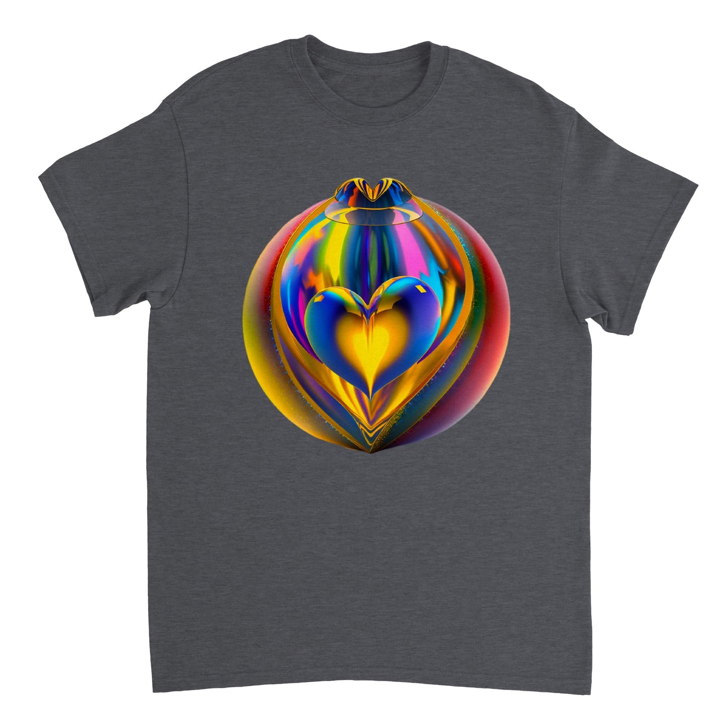 Love Heart - Heavyweight Unisex Crewneck T-shirt 40