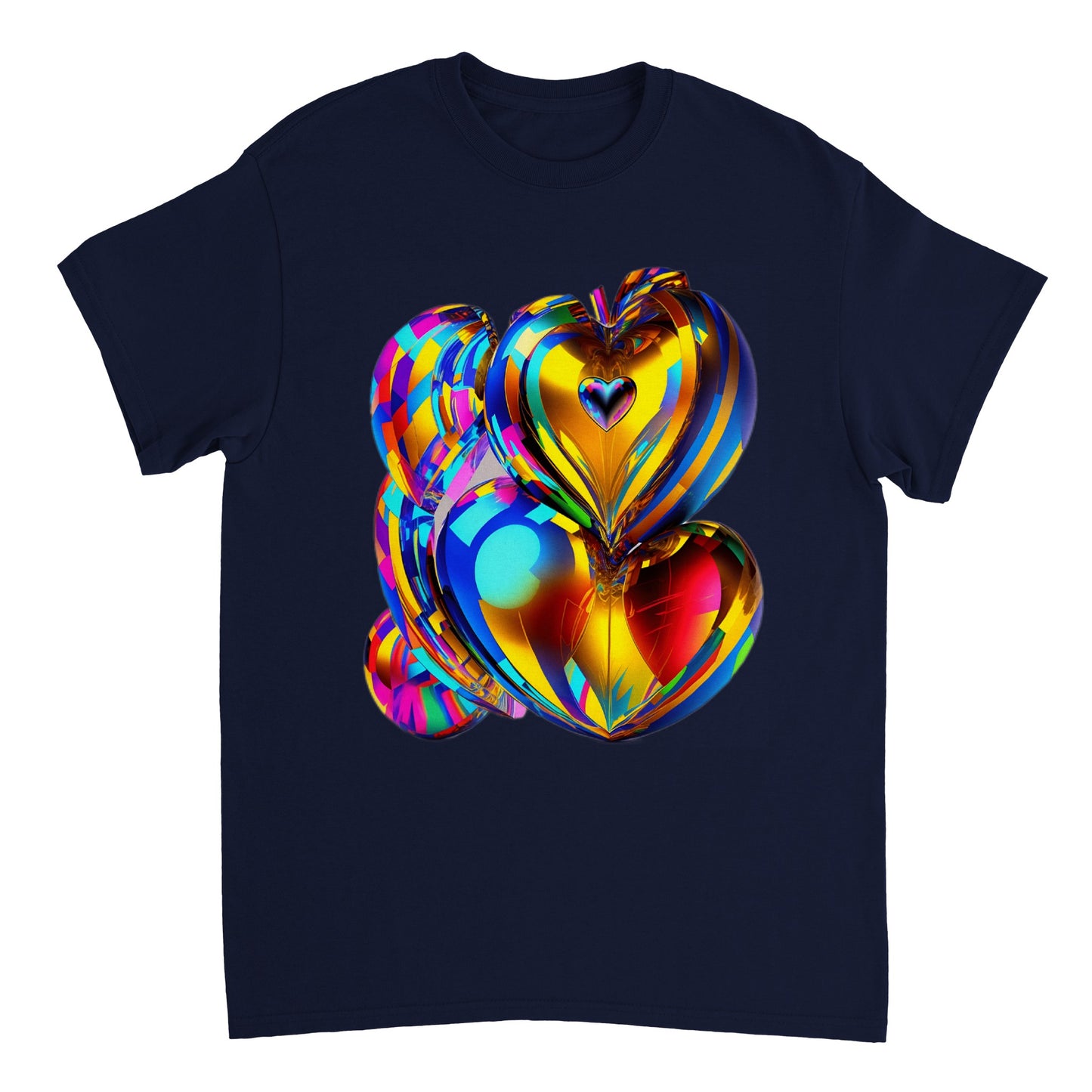 Love Heart - Heavyweight Unisex Crewneck T-shirt 5