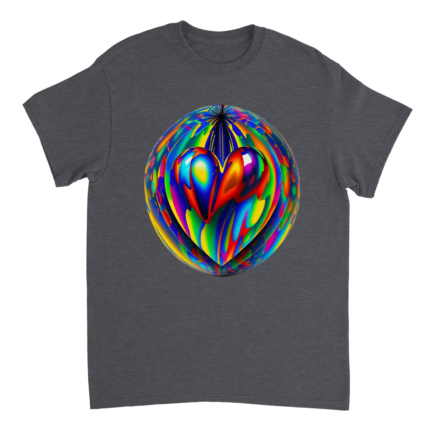 Love Heart - Heavyweight Unisex Crewneck T-shirt 53