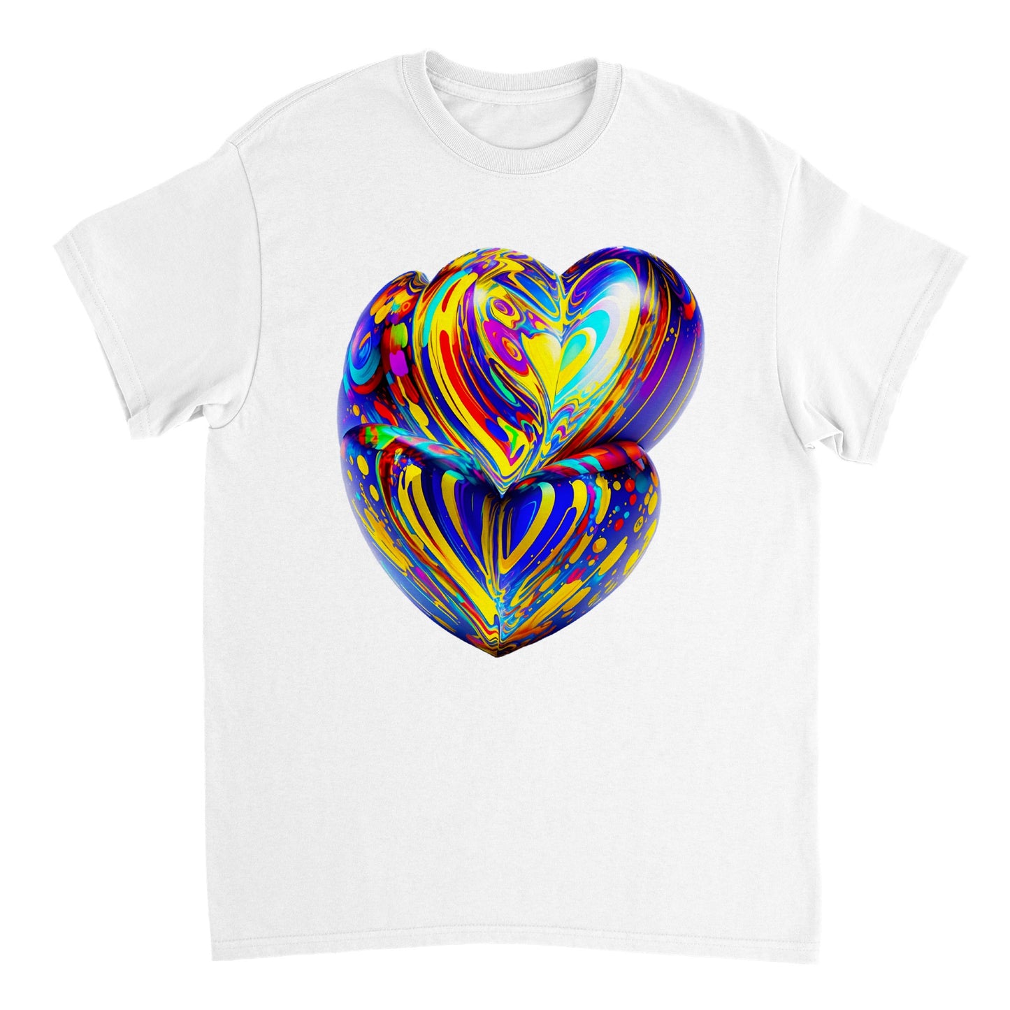 Love Heart - Heavyweight Unisex Crewneck T-shirt 2