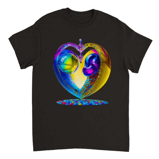 Love Heart - Heavyweight Unisex Crewneck T-shirt 84