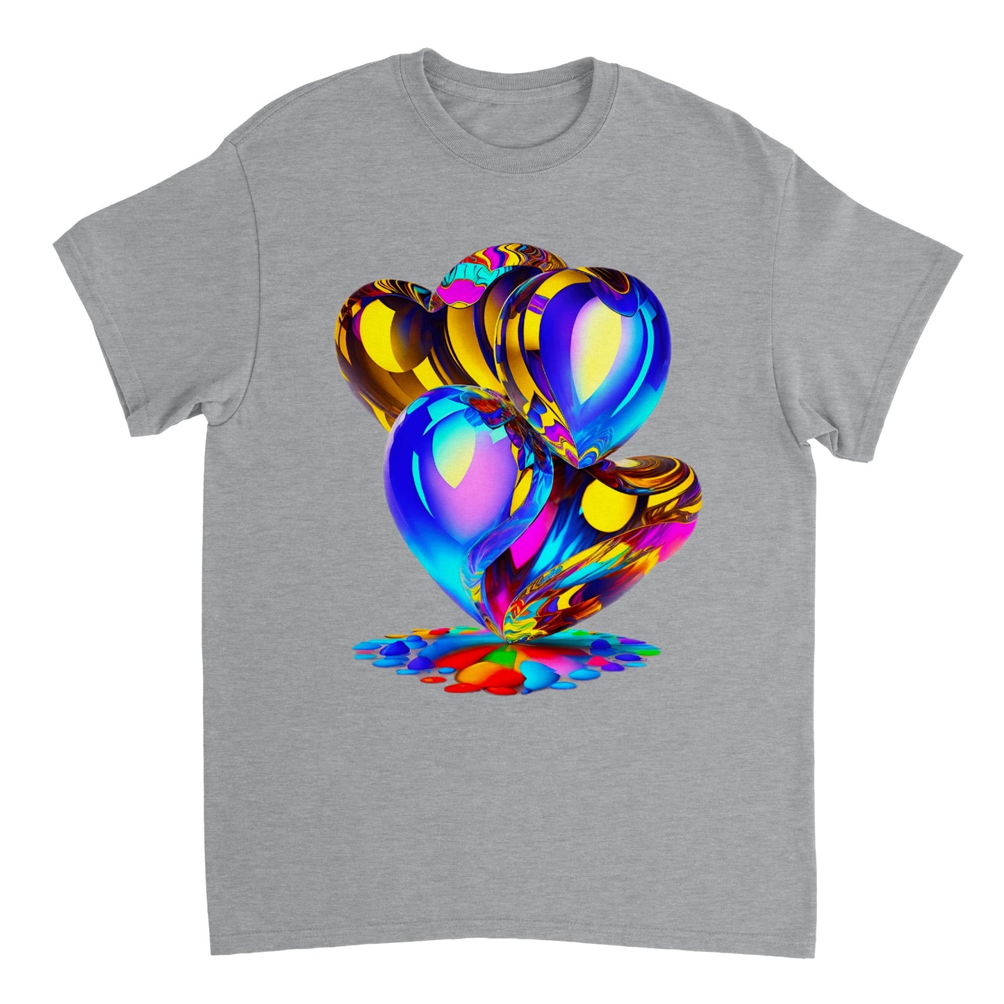 Love Heart - Heavyweight Unisex Crewneck T-shirt 3