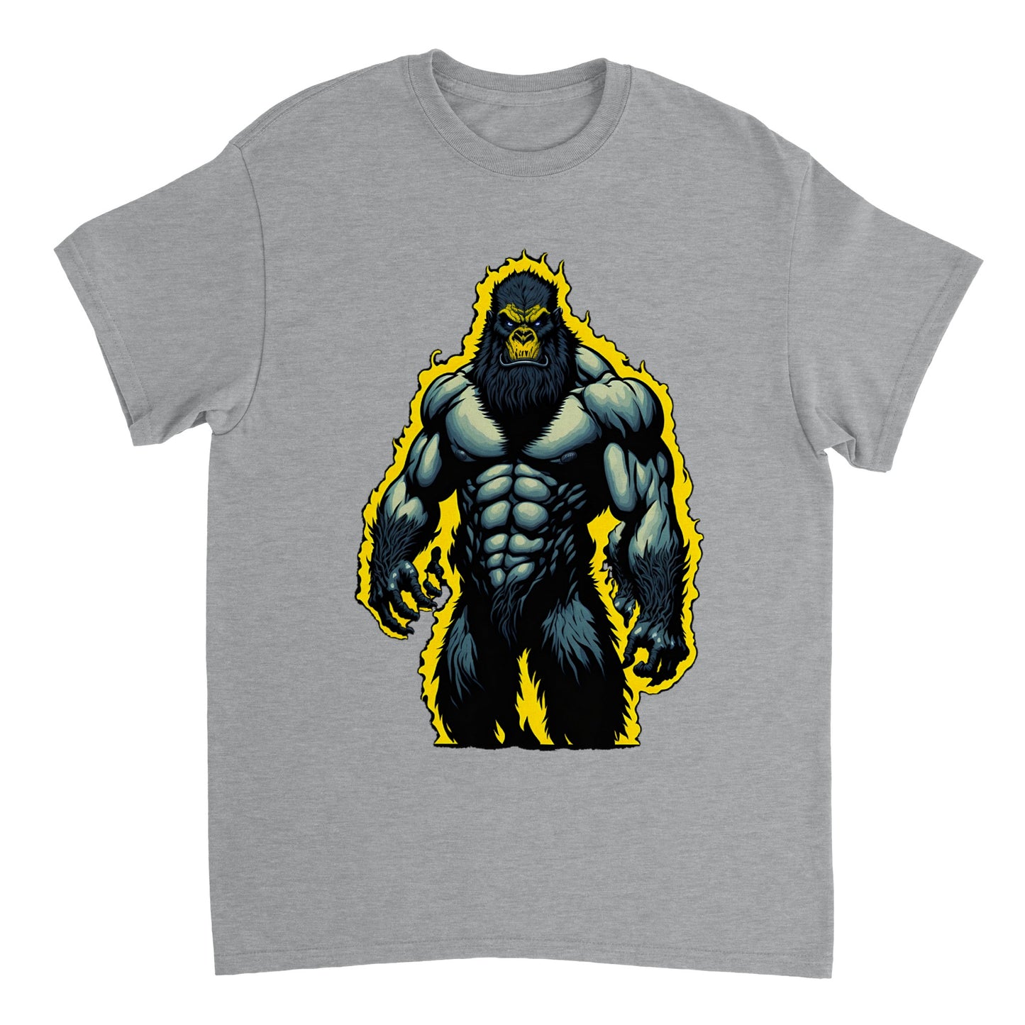 3D Bigfoot Art - Heavyweight Unisex Crewneck T-shirt 19