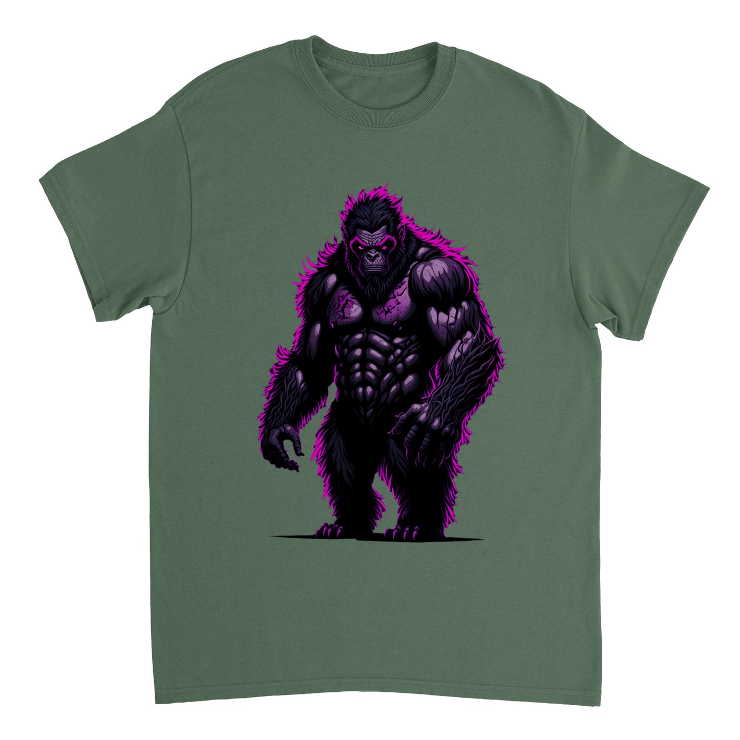 3D Bigfoot Art - Heavyweight Unisex Crewneck T-shirt 32