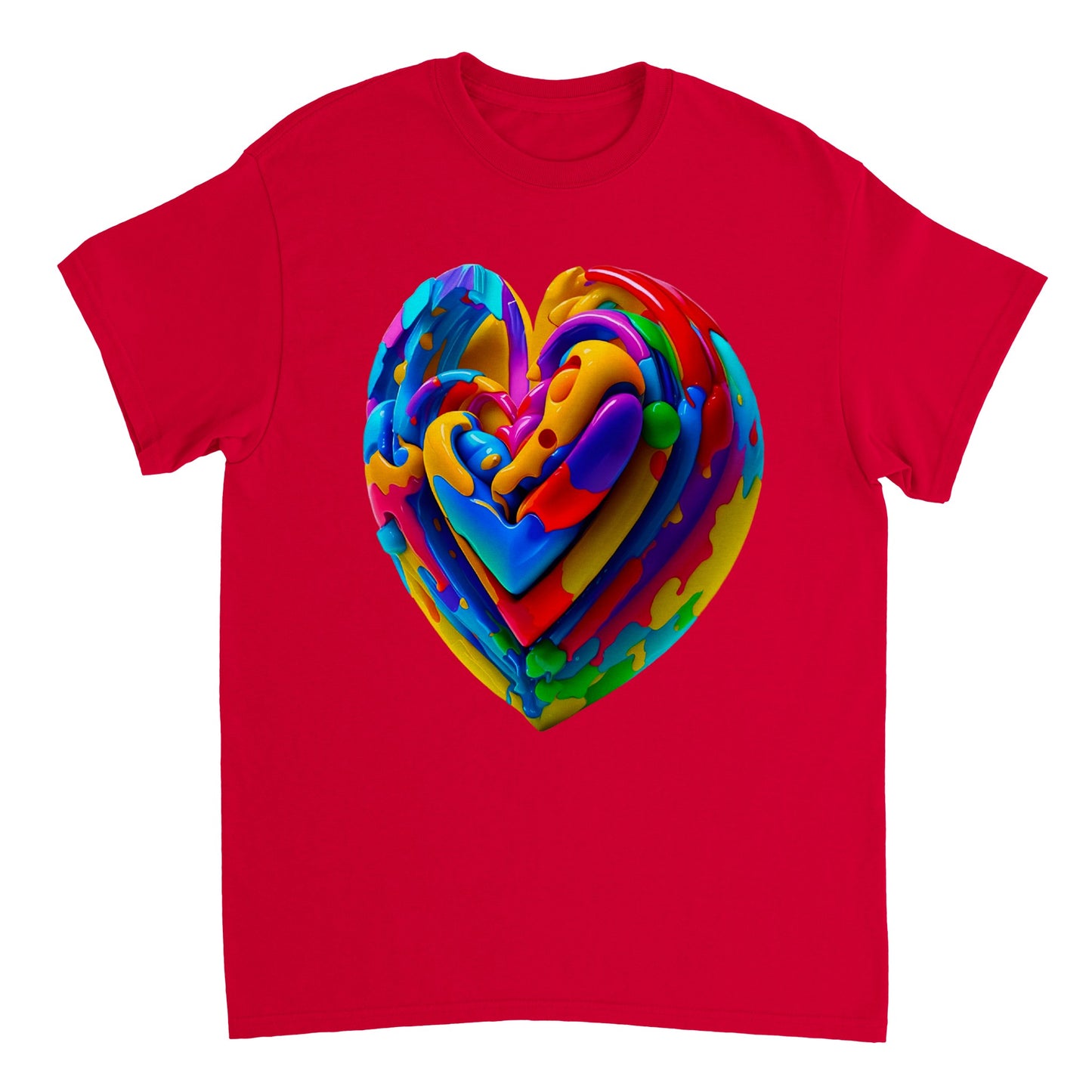 Love Heart - Heavyweight Unisex Crewneck T-shirt 13
