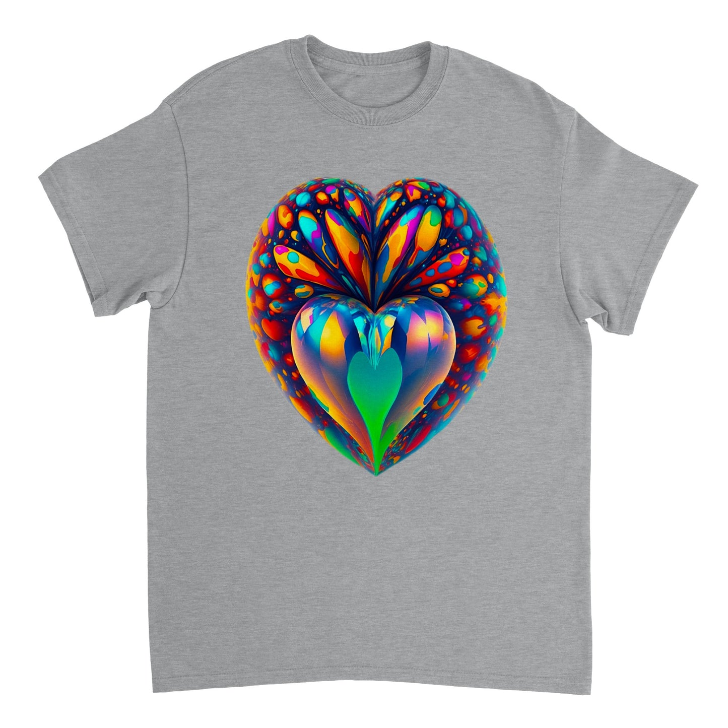 Love Heart - Heavyweight Unisex Crewneck T-shirt 91