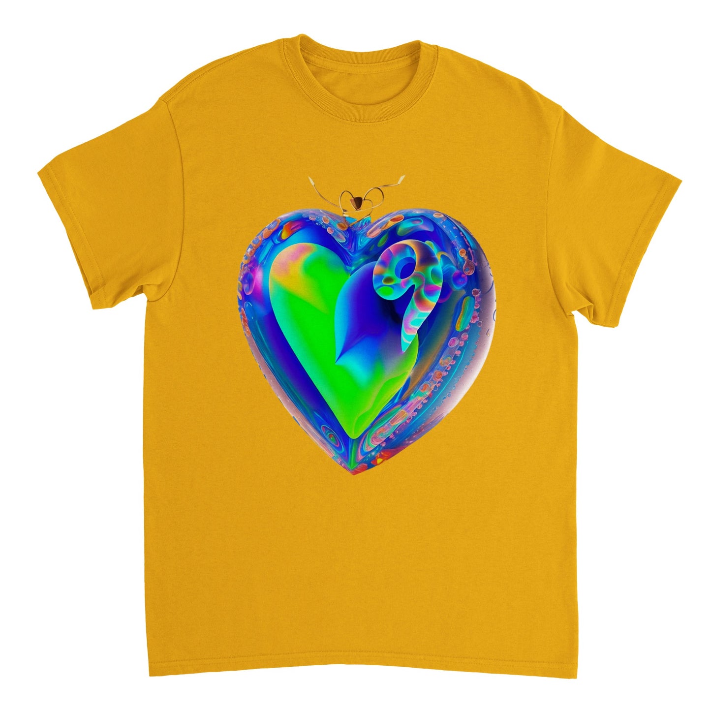 Love Heart - Heavyweight Unisex Crewneck T-shirt 111