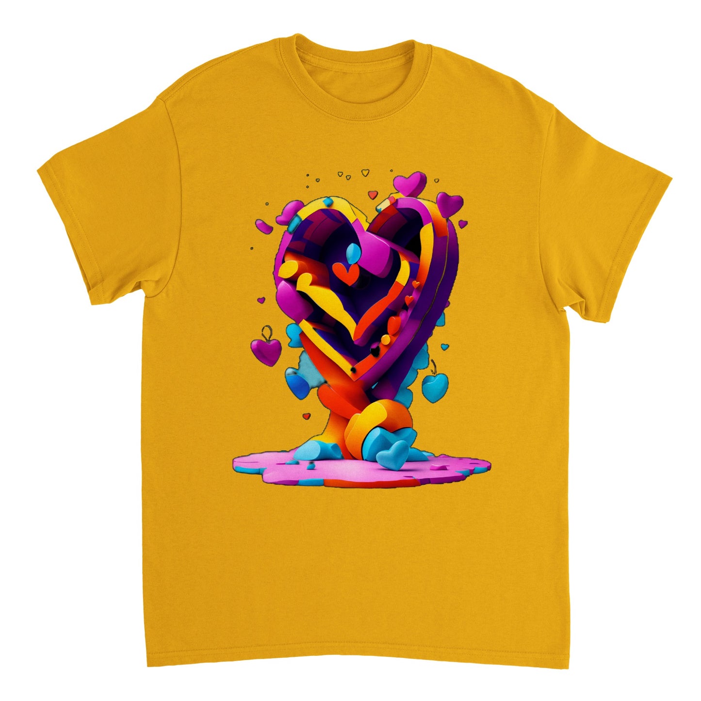 Love Heart - Heavyweight Unisex Crewneck T-shirt 27