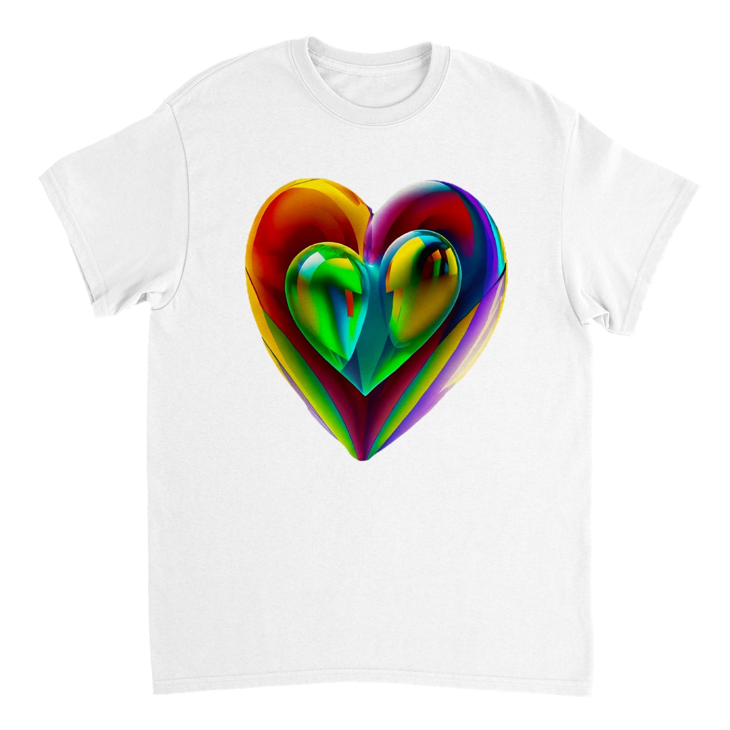 Love Heart - Heavyweight Unisex Crewneck T-shirt 82