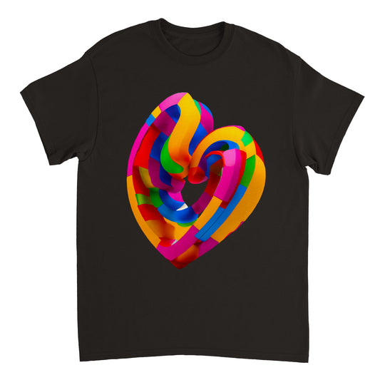 Love Heart - Heavyweight Unisex Crewneck T-shirt 20