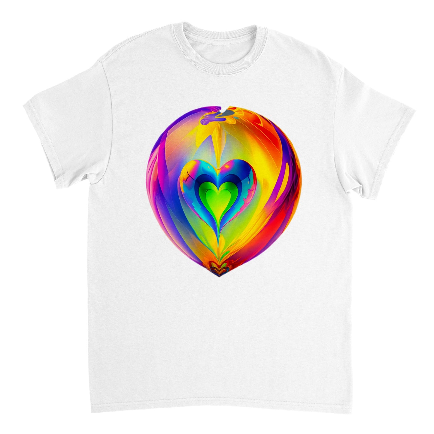 Love Heart - Heavyweight Unisex Crewneck T-shirt 101