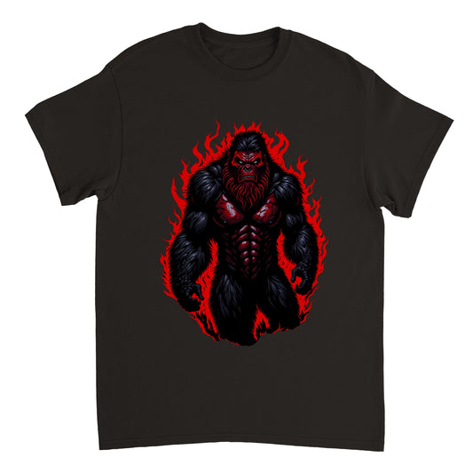 3D Bigfoot Art - Heavyweight Unisex Crewneck T-shirt 9