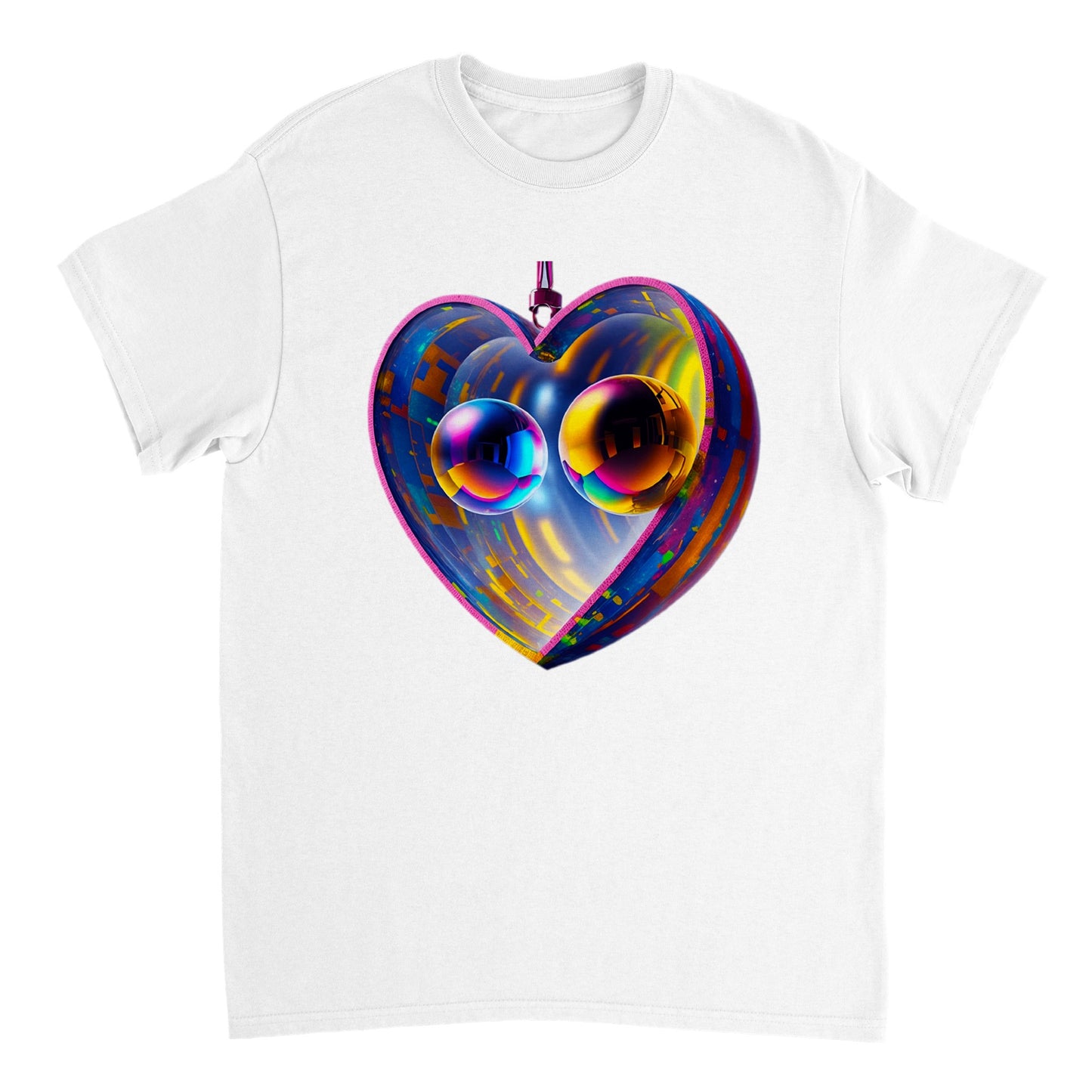 Love Heart - Heavyweight Unisex Crewneck T-shirt 93