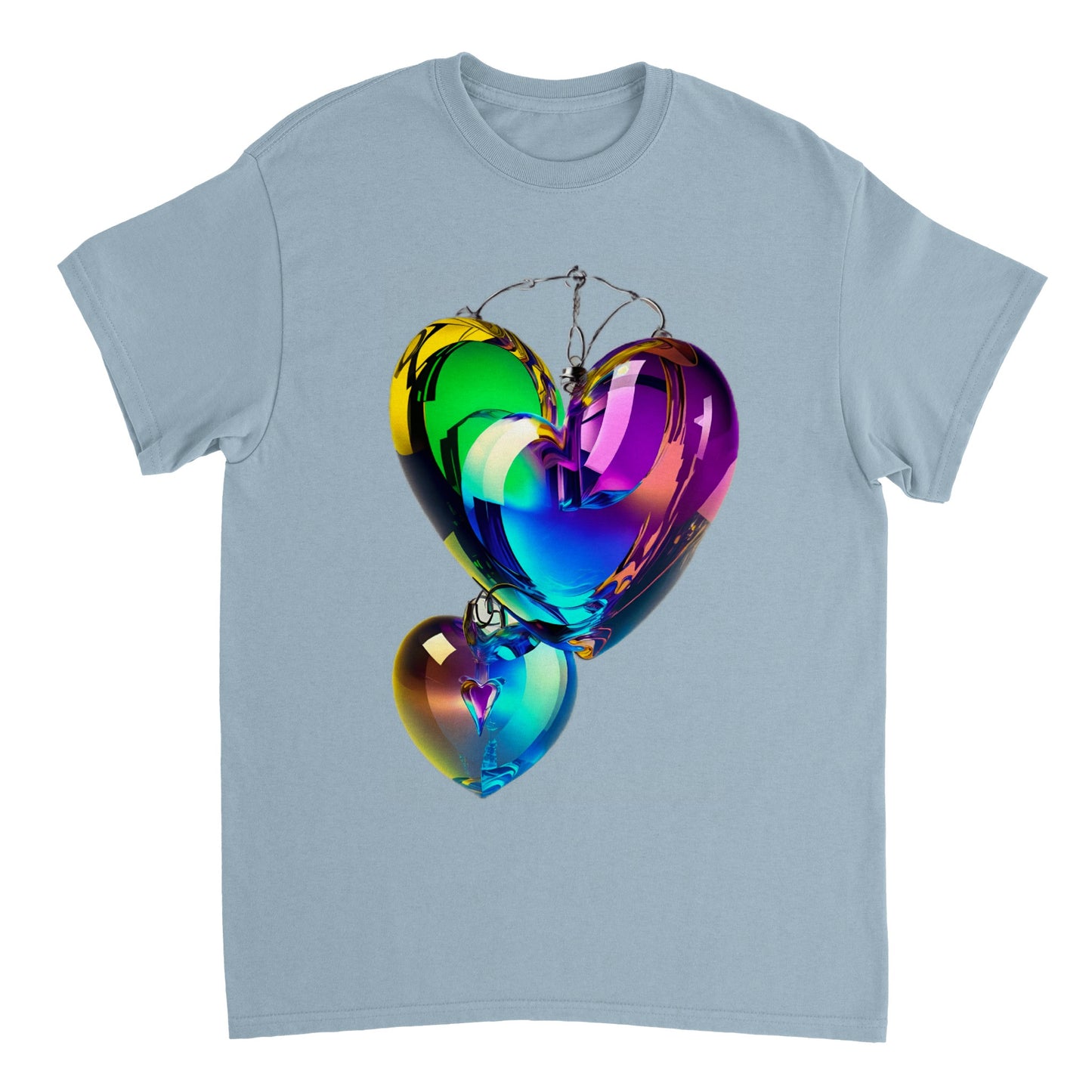 Love Heart - Heavyweight Unisex Crewneck T-shirt 4
