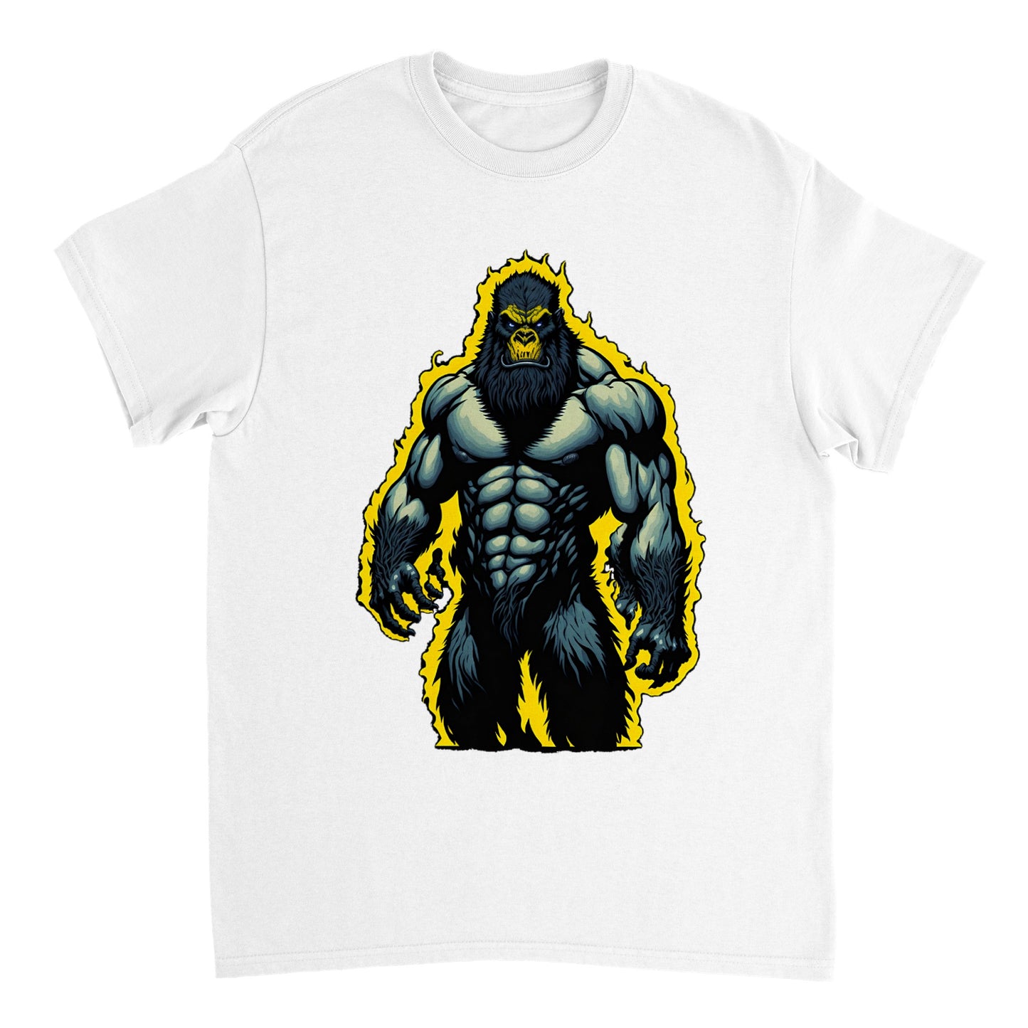 3D Bigfoot Art - Heavyweight Unisex Crewneck T-shirt 19