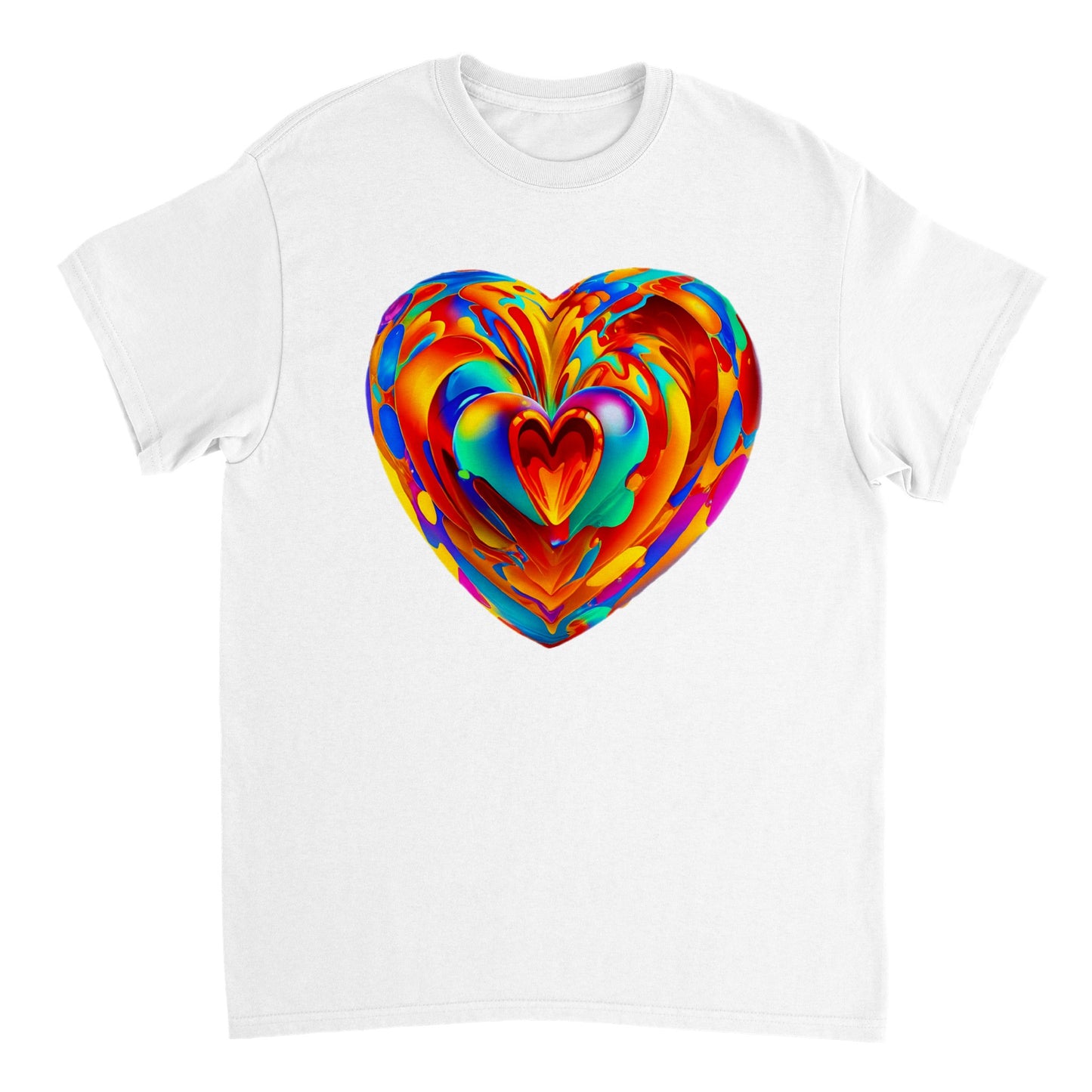Love Heart - Heavyweight Unisex Crewneck T-shirt 110