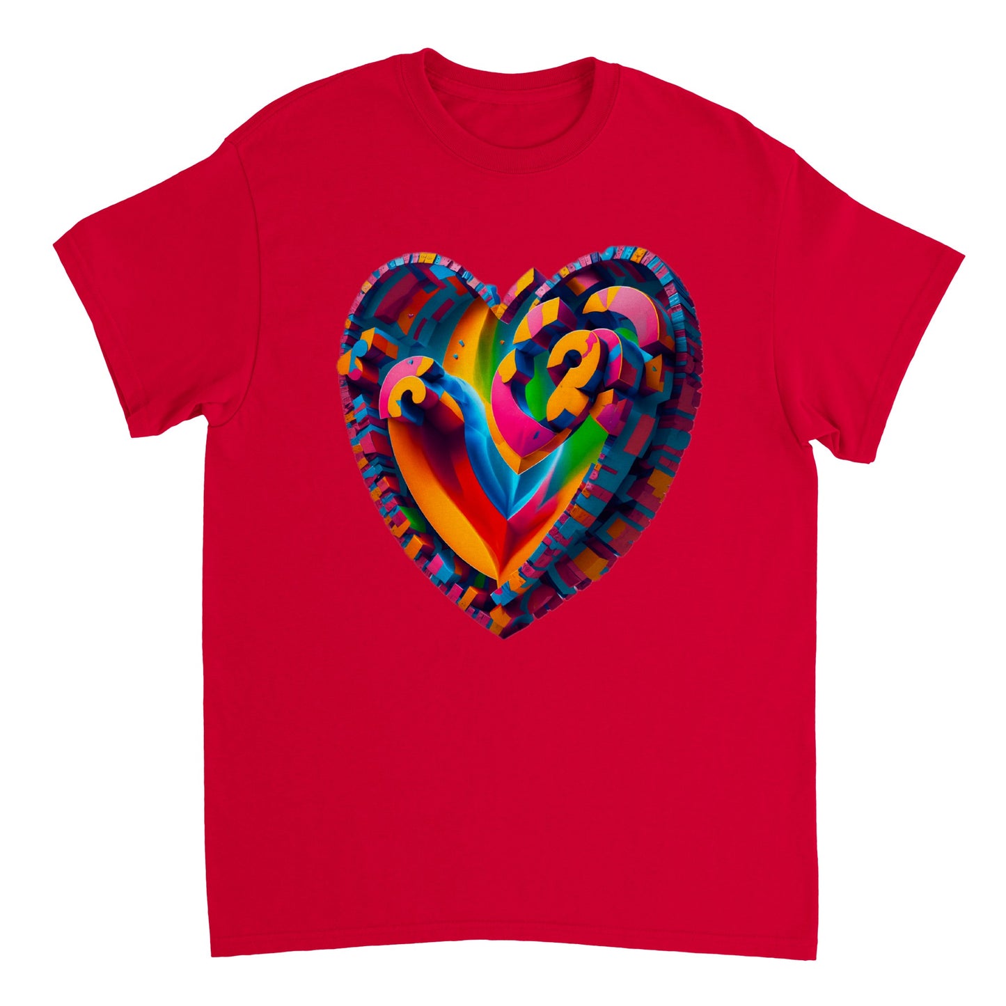 Love Heart - Heavyweight Unisex Crewneck T-shirt 28