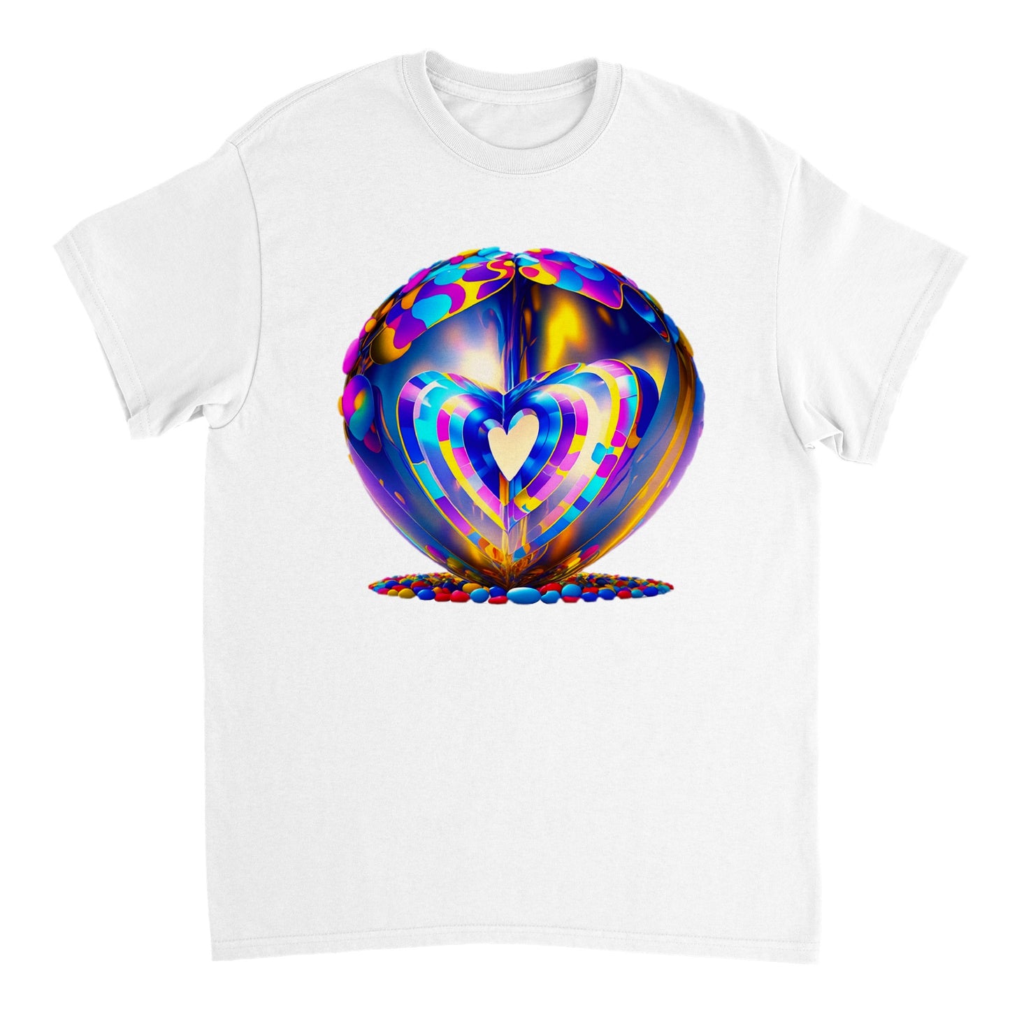 Love Heart - Heavyweight Unisex Crewneck T-shirt 95