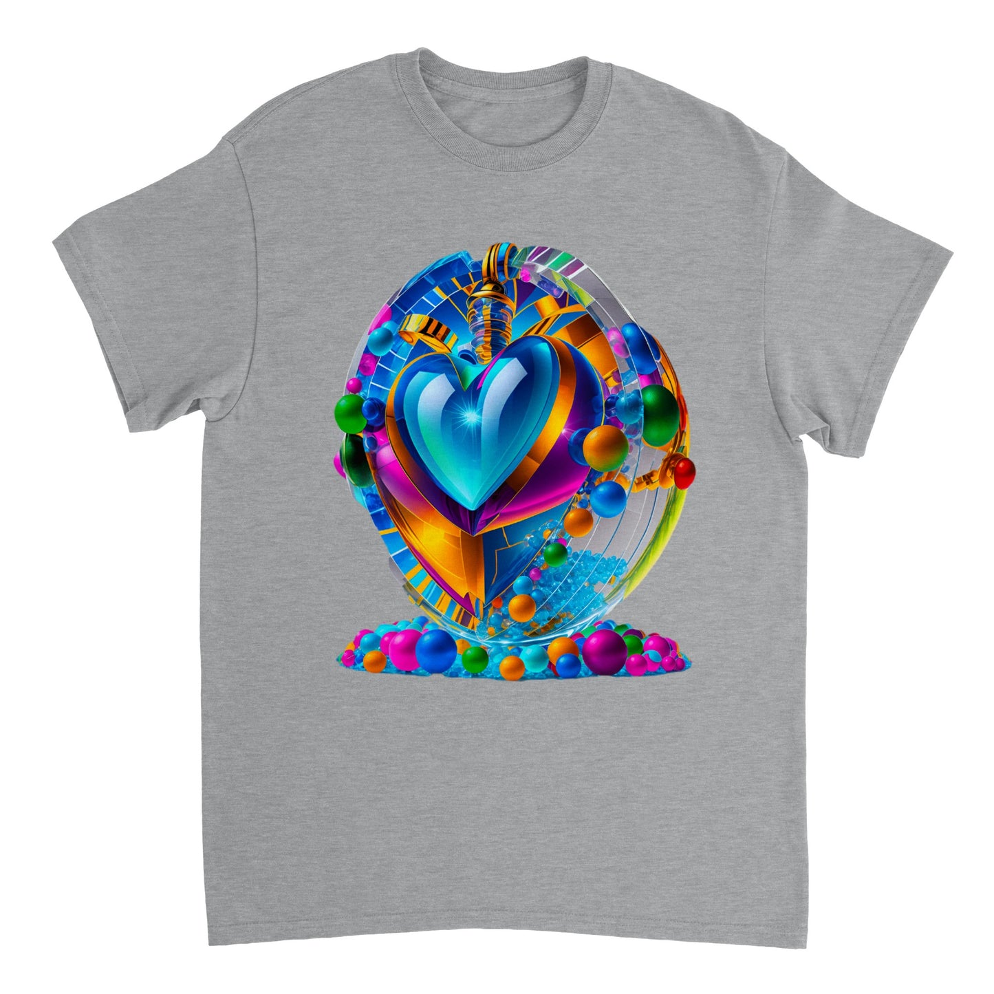 Love Heart - Heavyweight Unisex Crewneck T-shirt 42