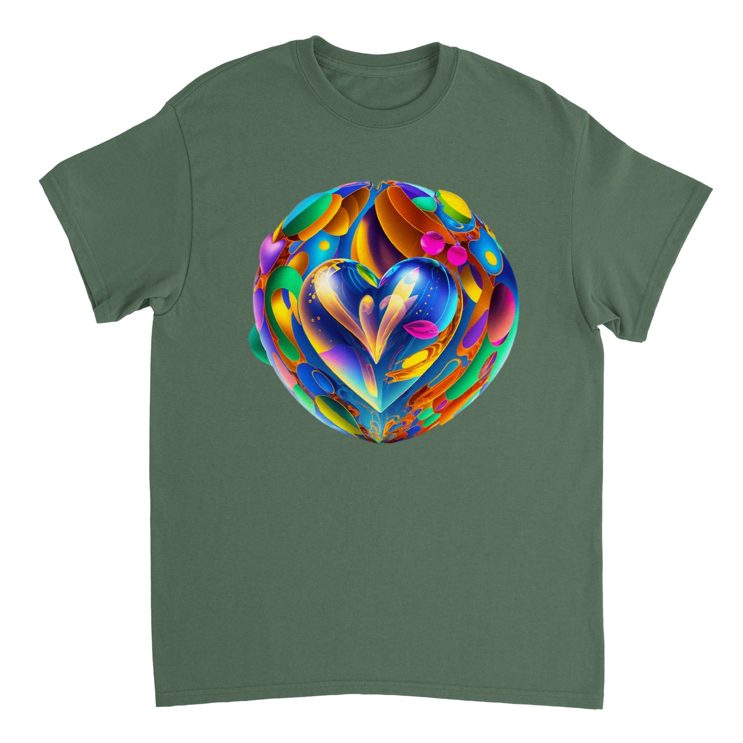 Love Heart - Heavyweight Unisex Crewneck T-shirt 48