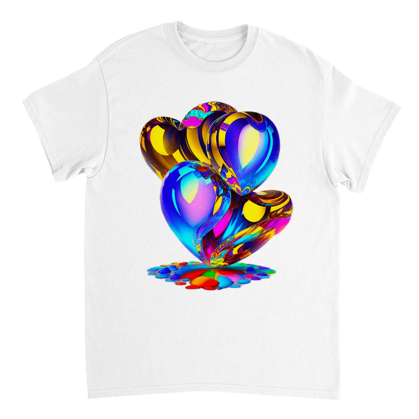 Love Heart - Heavyweight Unisex Crewneck T-shirt 3