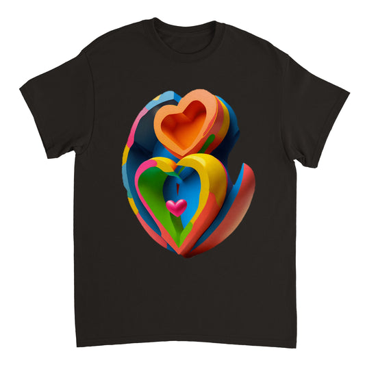Love Heart - Heavyweight Unisex Crewneck T-shirt 22
