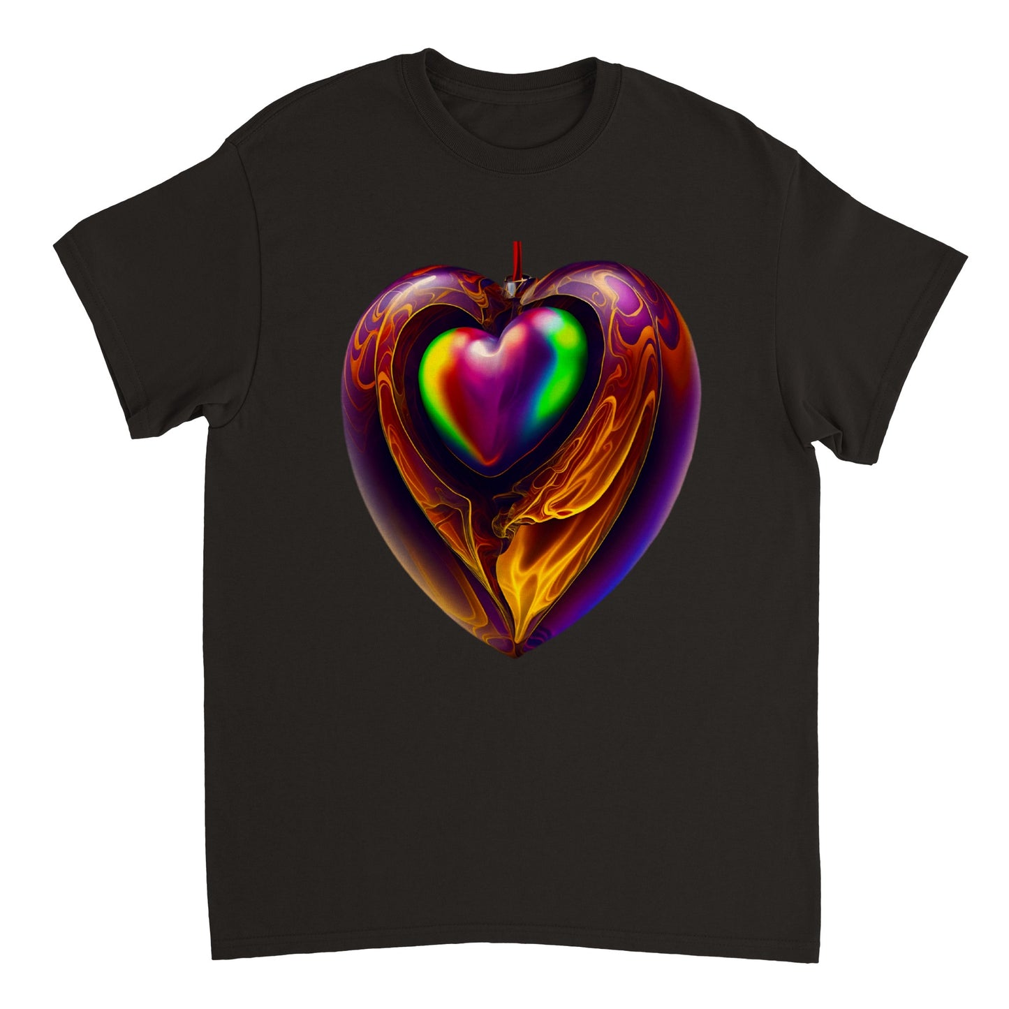 Love Heart - Heavyweight Unisex Crewneck T-shirt 104