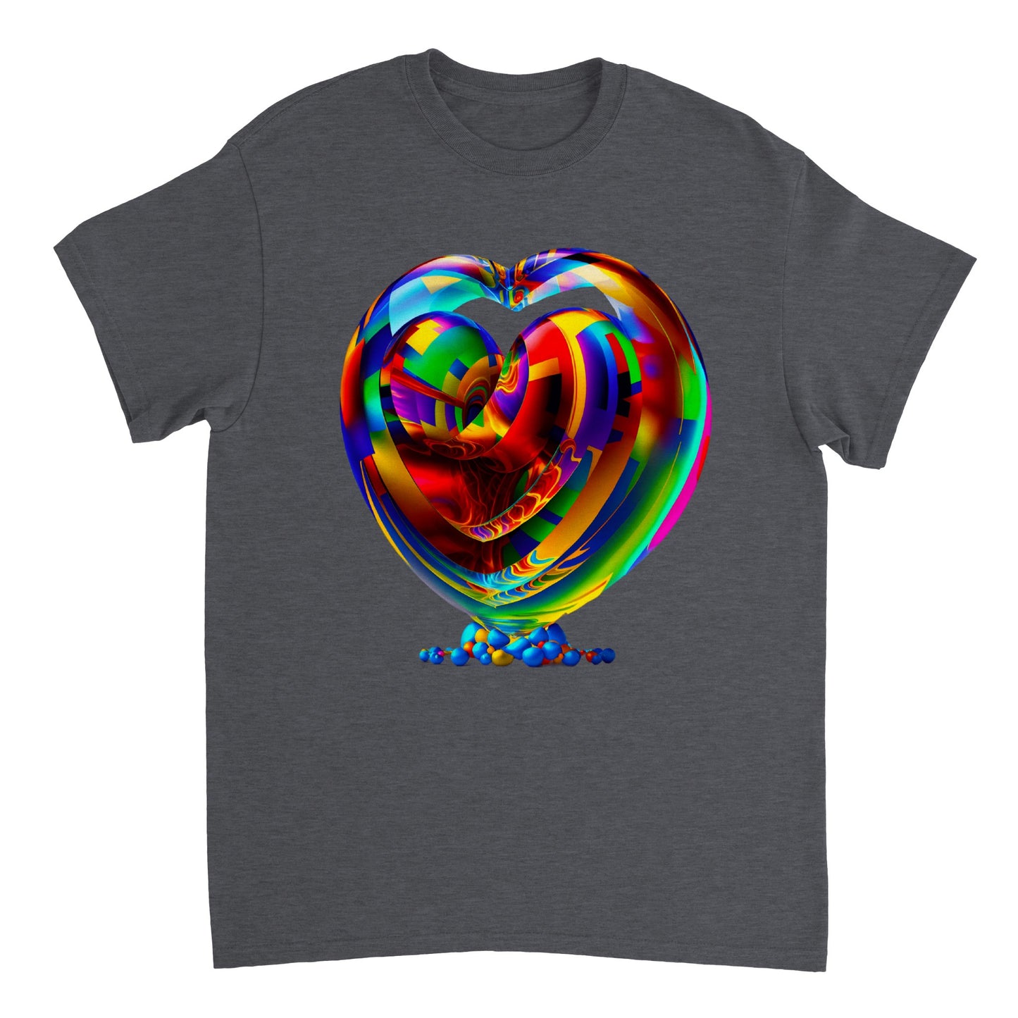 Love Heart - Heavyweight Unisex Crewneck T-shirt 35