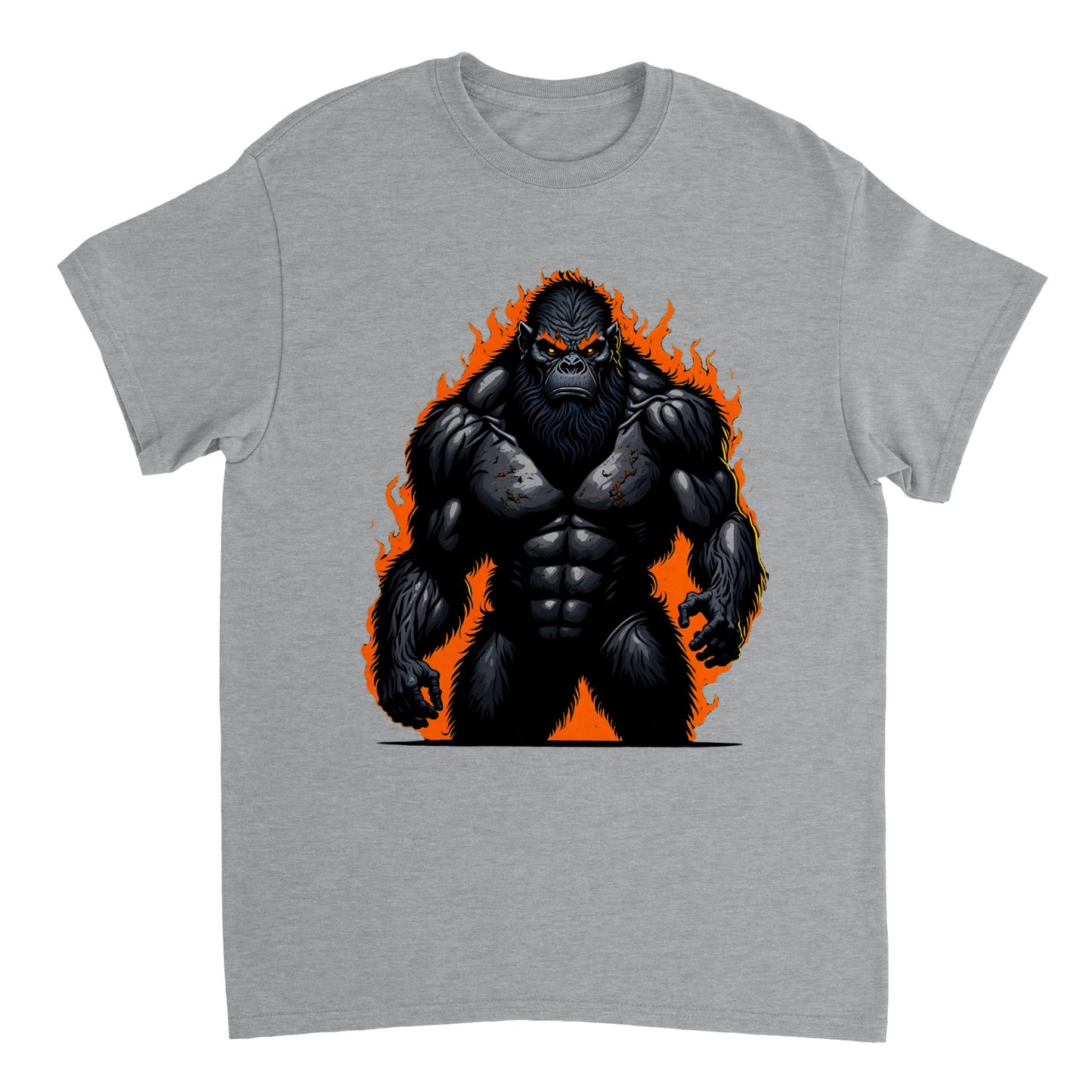 3D Bigfoot Art - Heavyweight Unisex Crewneck T-shirt 18
