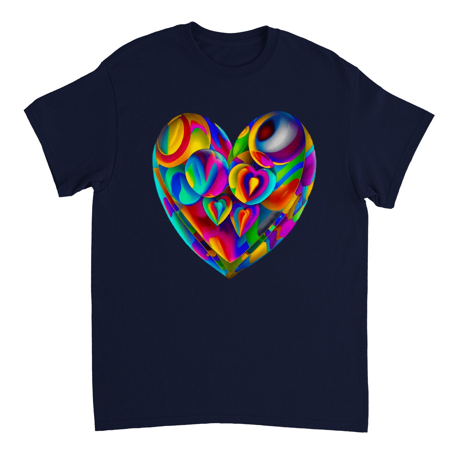 Love Heart - Heavyweight Unisex Crewneck T-shirt 98
