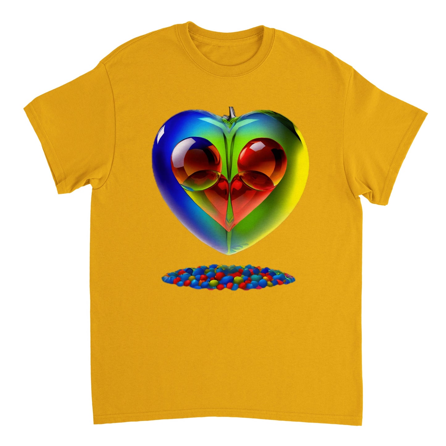 Love Heart - Heavyweight Unisex Crewneck T-shirt 76