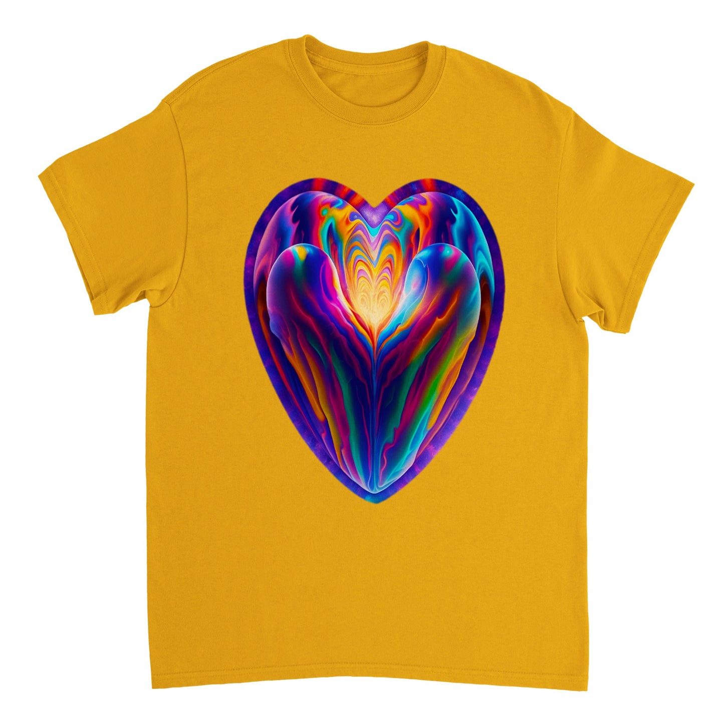 Love Heart - Heavyweight Unisex Crewneck T-shirt 105