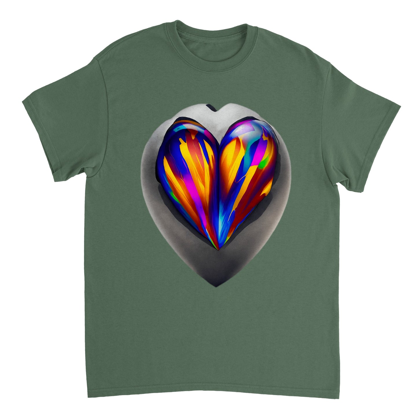 Love Heart - Heavyweight Unisex Crewneck T-shirt 60