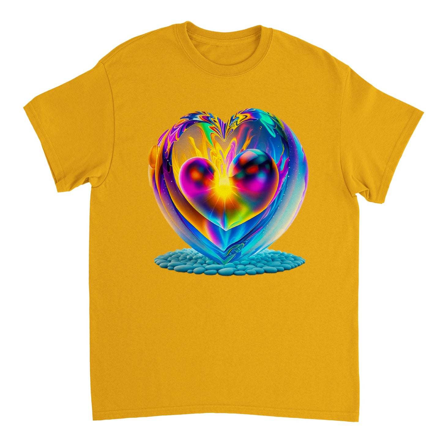 Love Heart - Heavyweight Unisex Crewneck T-shirt 103