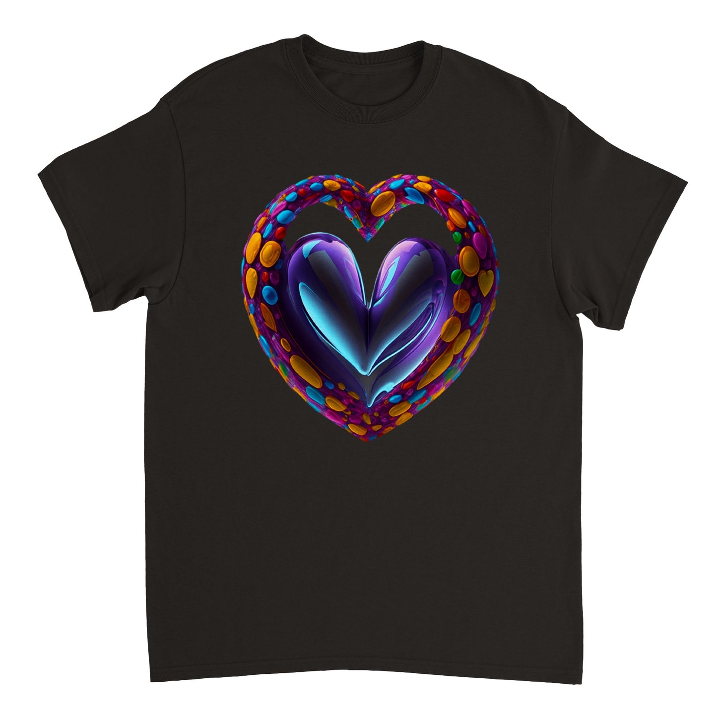 Love Heart - Heavyweight Unisex Crewneck T-shirt 109
