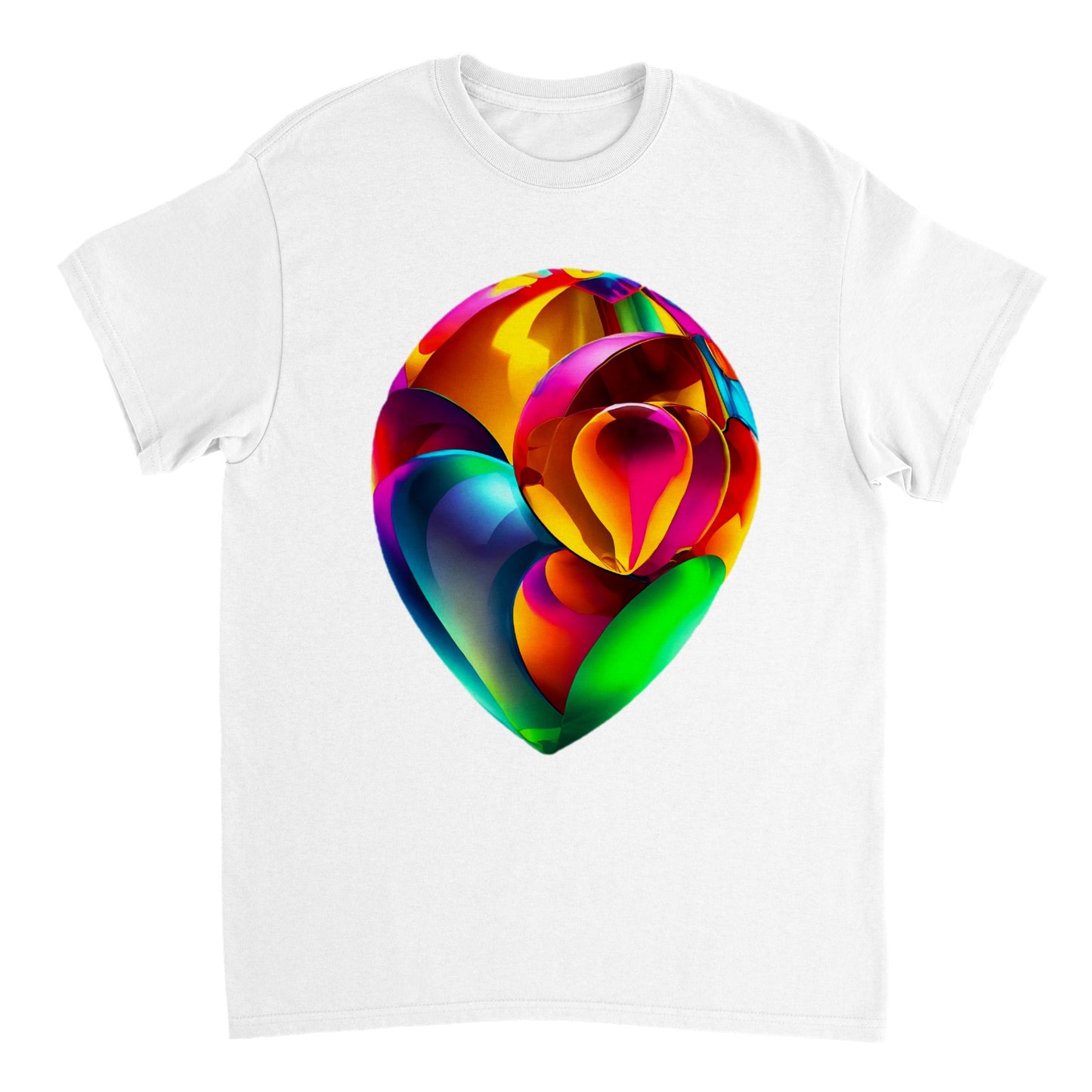 Love Heart - Heavyweight Unisex Crewneck T-shirt 100