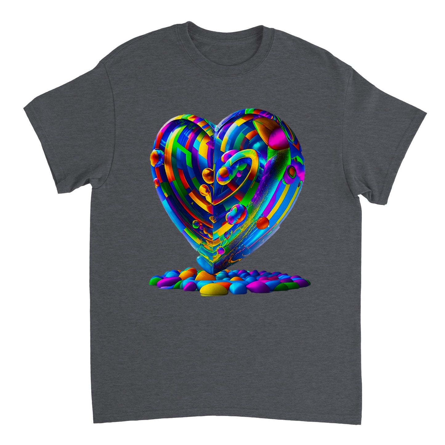 Love Heart - Heavyweight Unisex Crewneck T-shirt 52